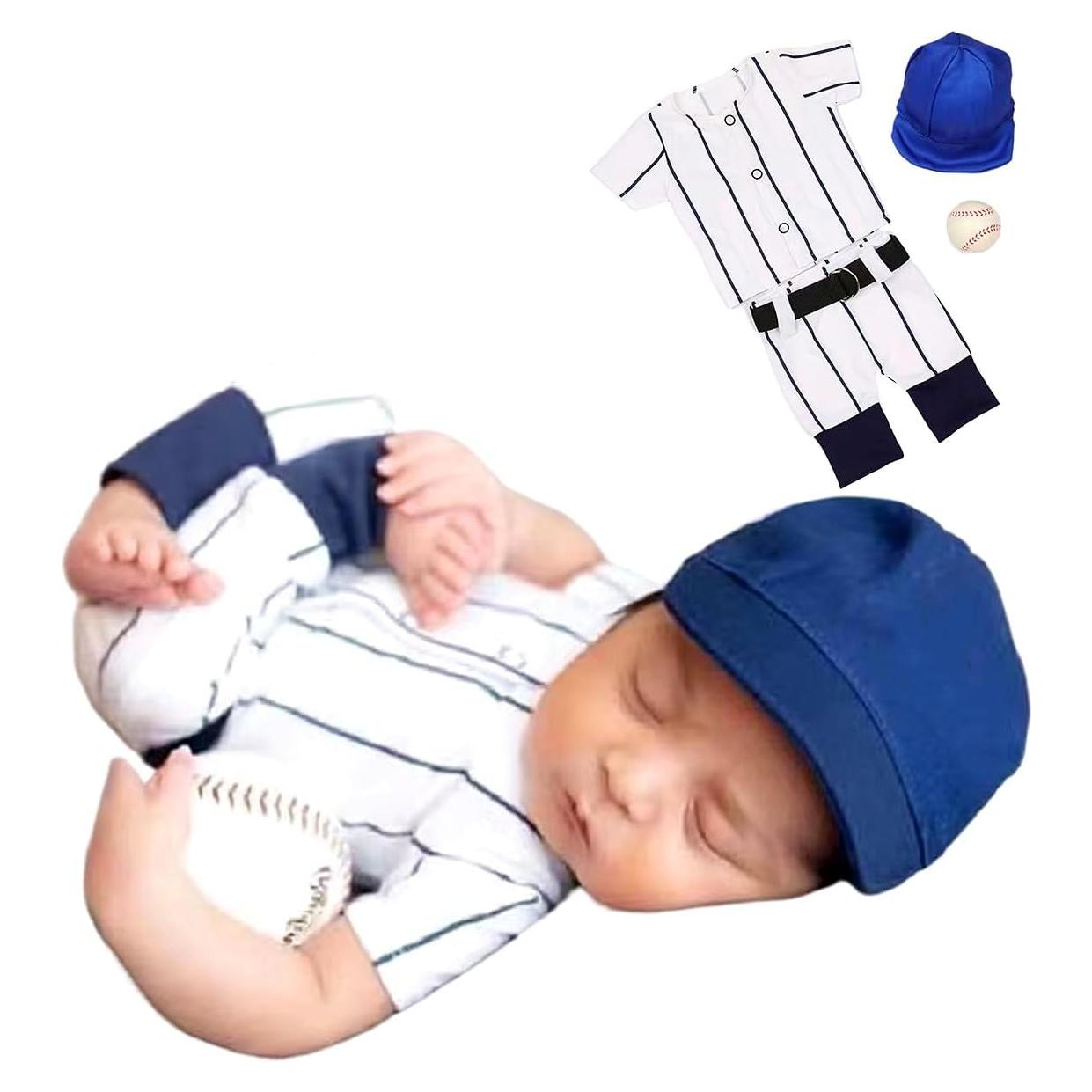 Atrezzo Fotografía Bebés 0-3 Meses Disfraz Pelota Azul