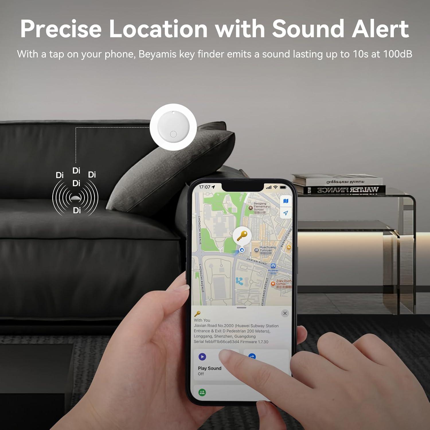 Paquete de 4 Localizadores Bluetooth Beyamis con Baterías CR2032