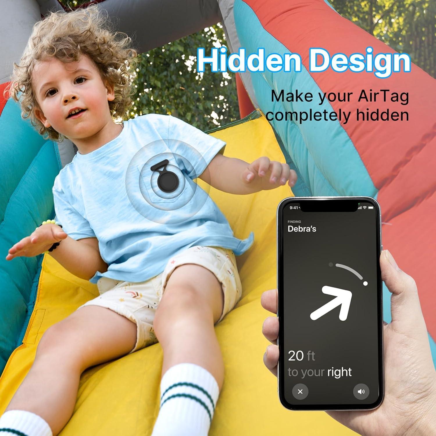 Soporte Impermeable para Airtag BOBOBEV - 2 Piezas Negro