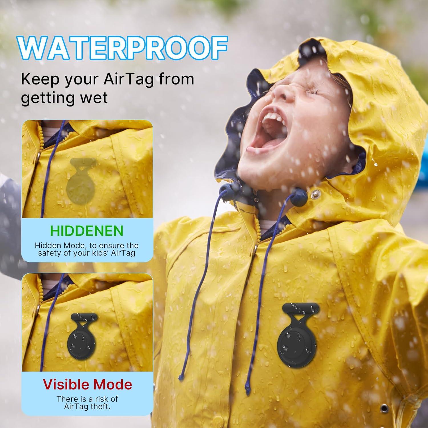 Soporte Impermeable para Airtag BOBOBEV - 2 Piezas Negro