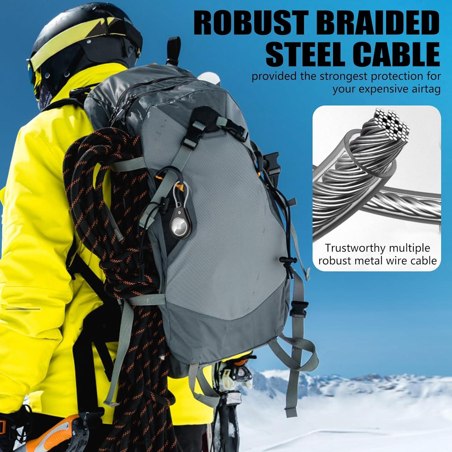 Soporte de Llavero Impermeable Ekoonpft para AirTag - Negro