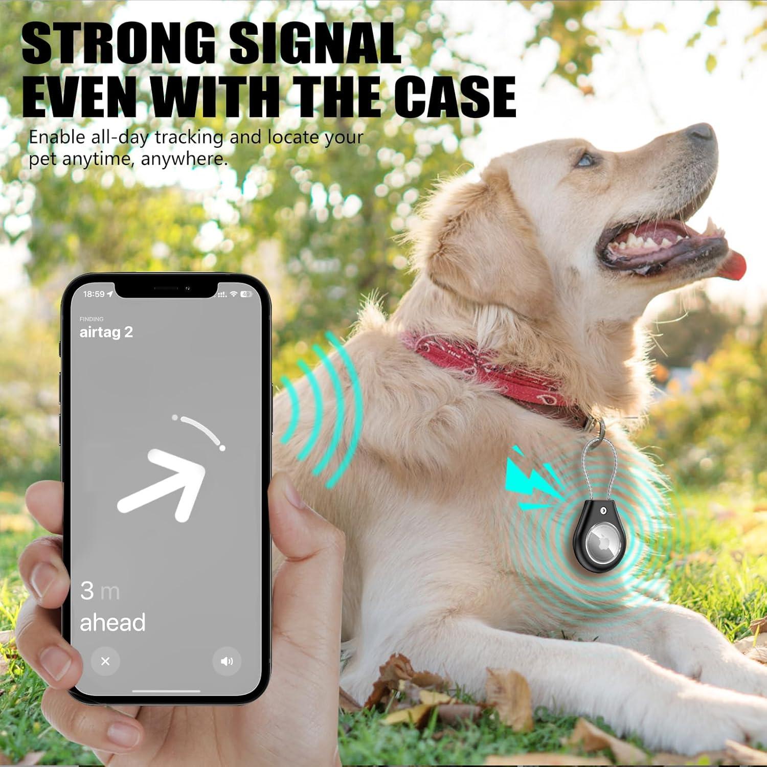 Soporte de Llavero Impermeable Ekoonpft para AirTag - Negro