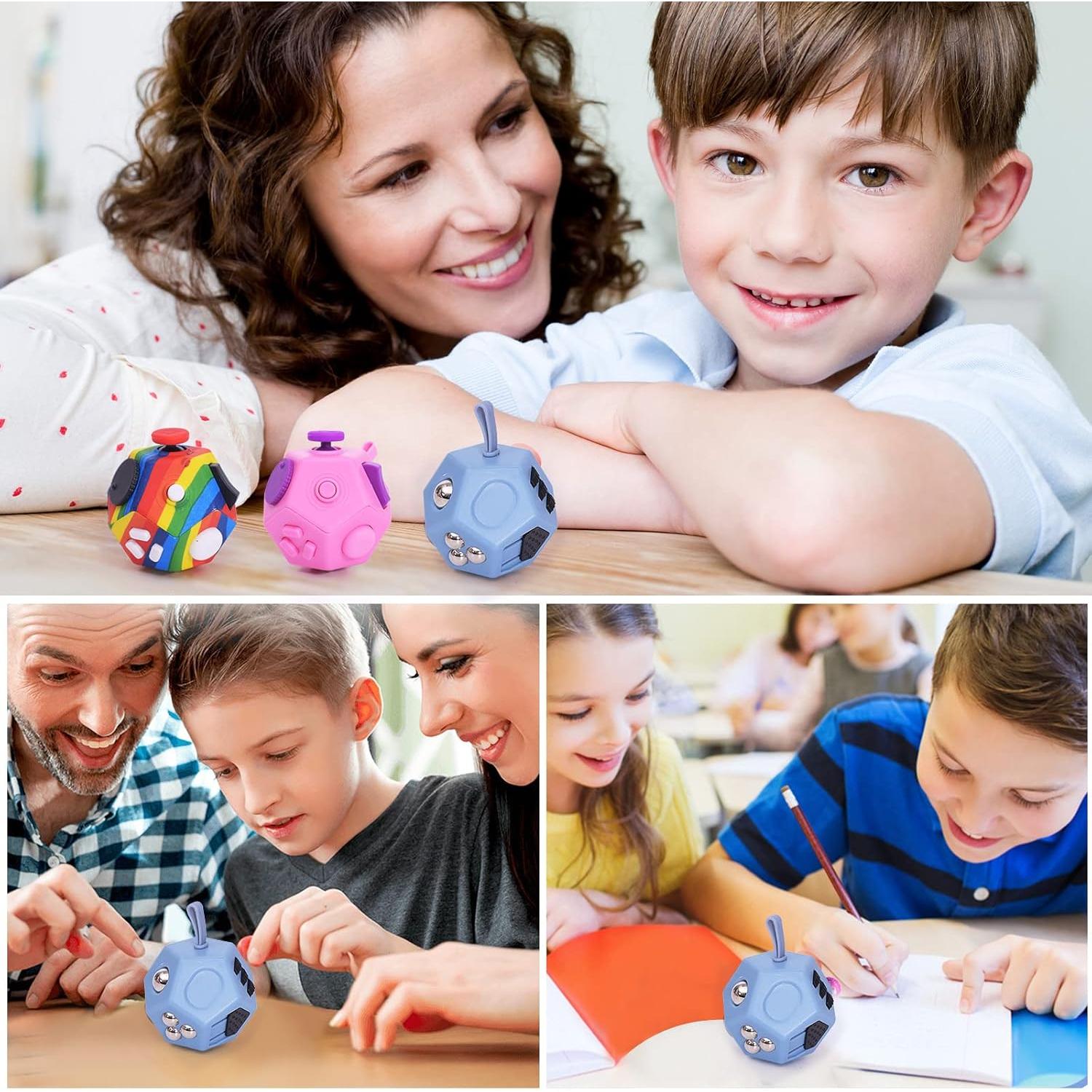 Cubo Antiestrés UOOEFUN 12 Caras para Aliviar Ansiedad