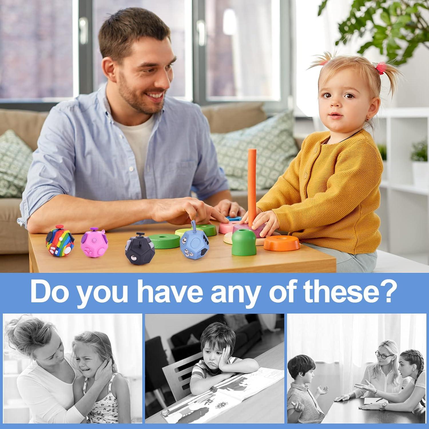 Cubo Antiestrés UOOEFUN 12 Caras para Aliviar Ansiedad