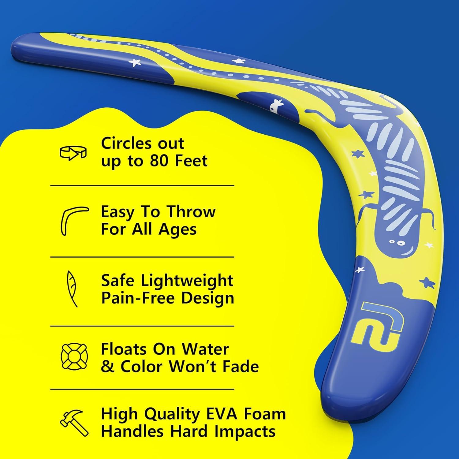 Boomerang Refresh Sports Azul - Espuma EVA para Niños y Adultos