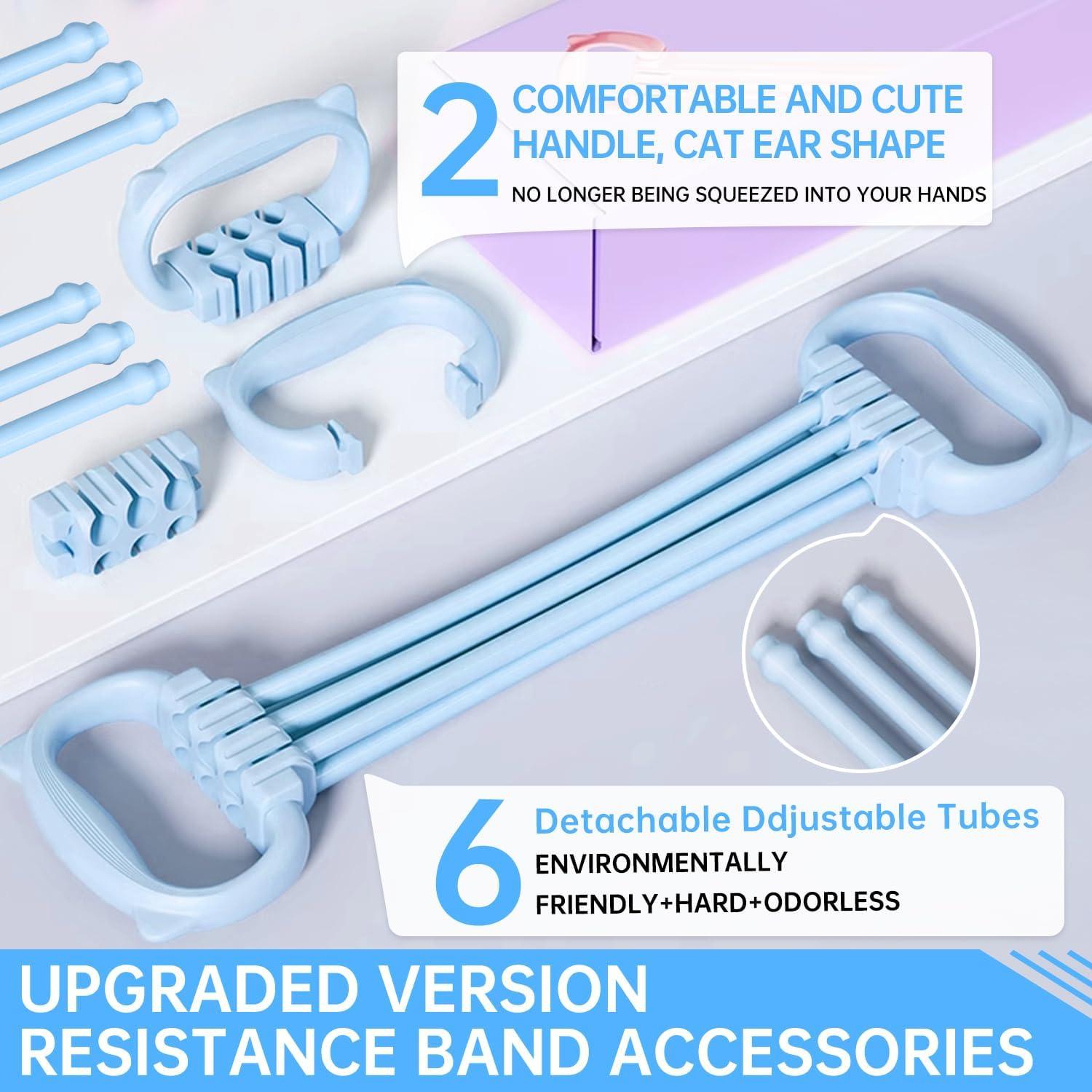 Bandas de Resistencia KZ-ADRP 6 Tubos Ajustables para Fitness