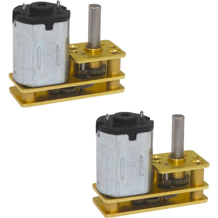 Motor de Engranaje Mini DC N20 12V 30RPM 2Pcs Eje M3x10mm