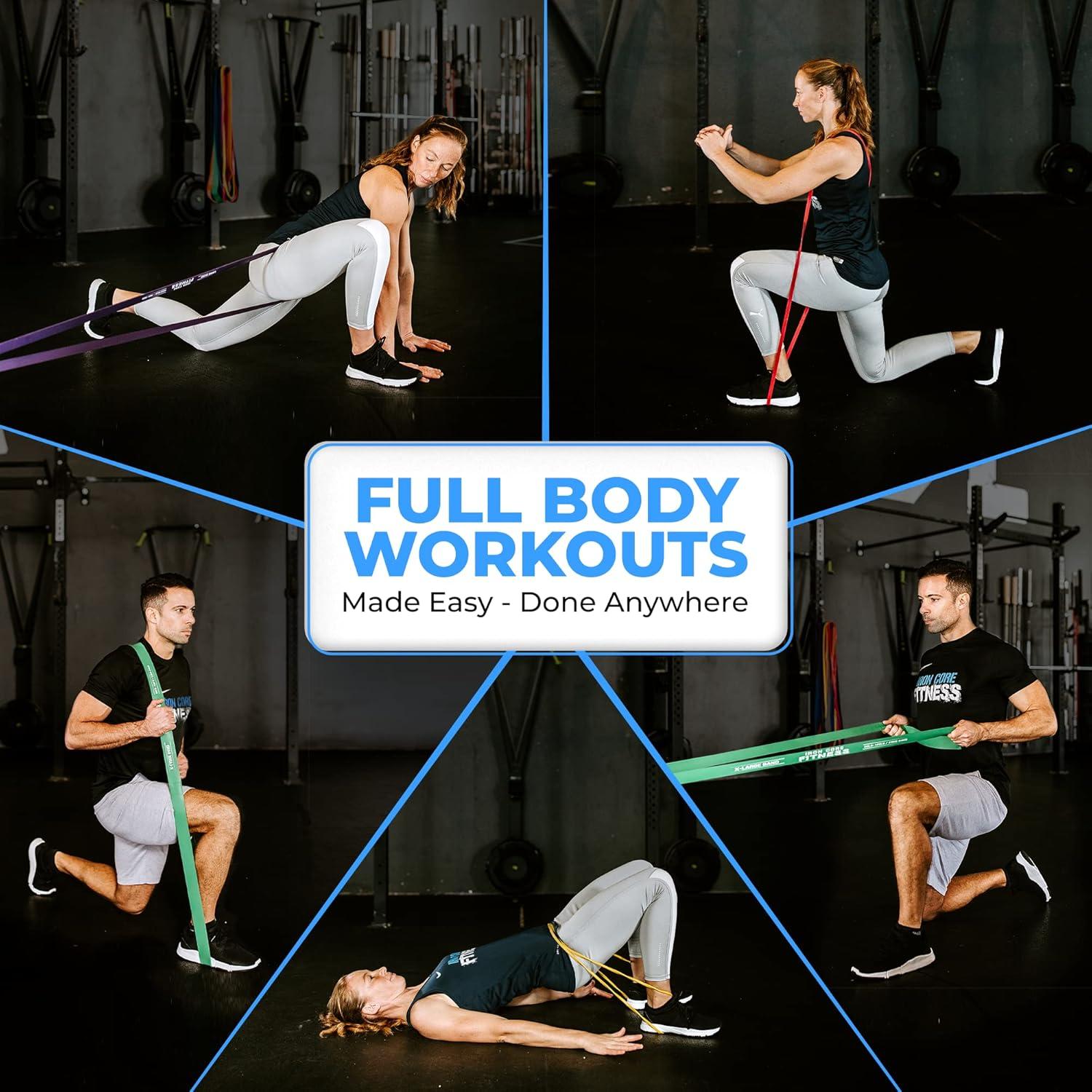 Bandas de Resistencia Iron Core Fitness - 5 Unidades para Dominadas