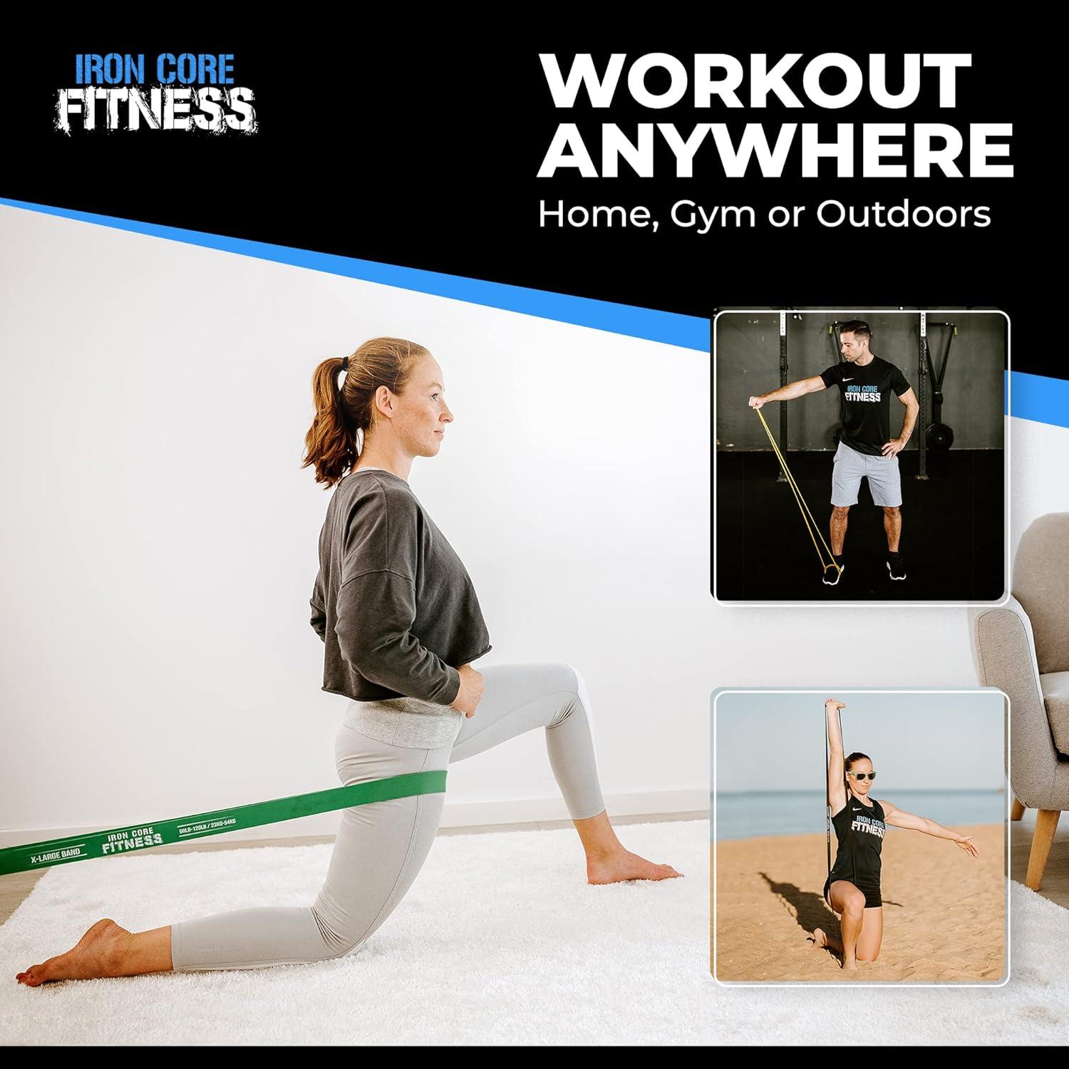 Bandas de Resistencia Iron Core Fitness - 5 Unidades para Dominadas