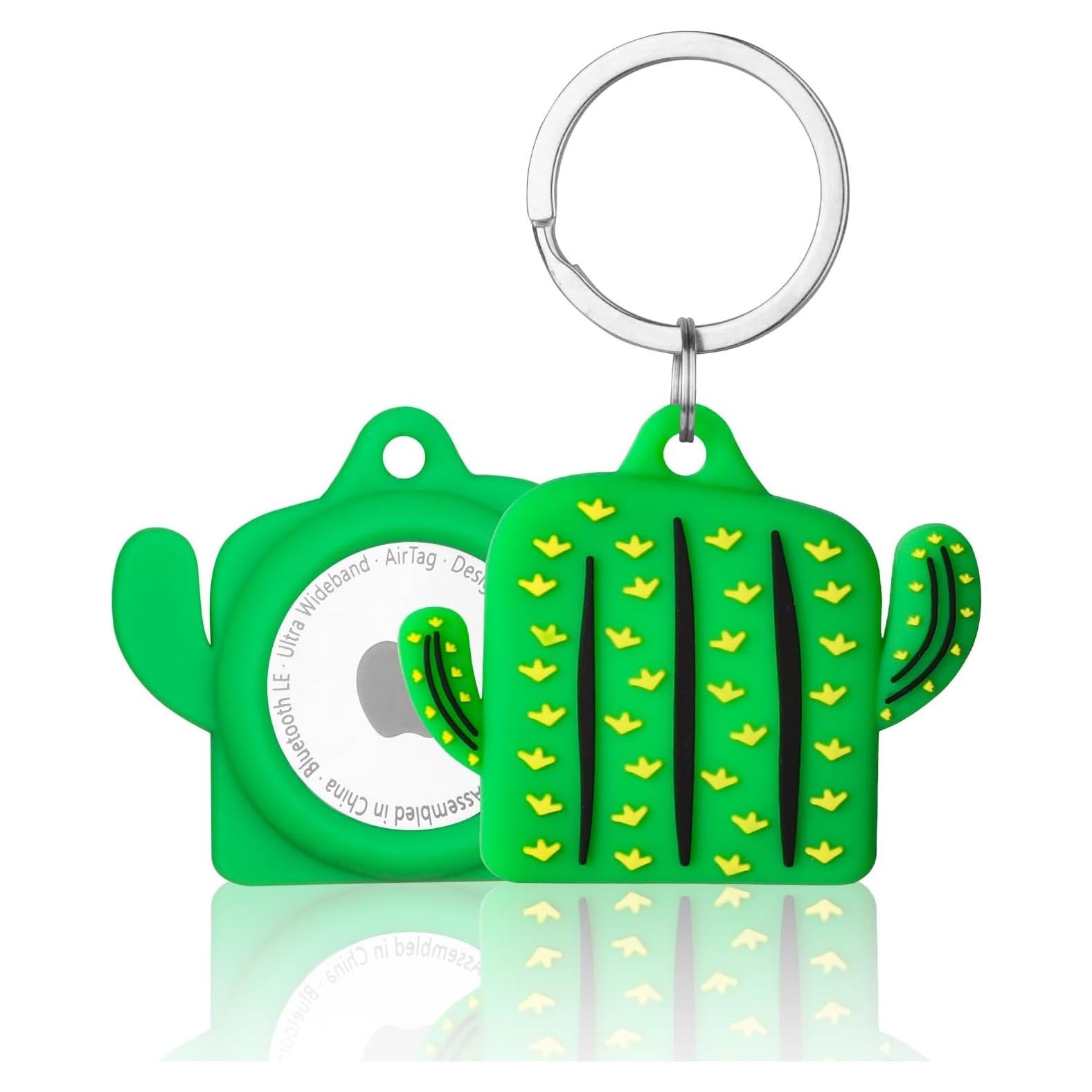 Funda de Silicona para AirTag Siopwk - Diseño Anime Cactus