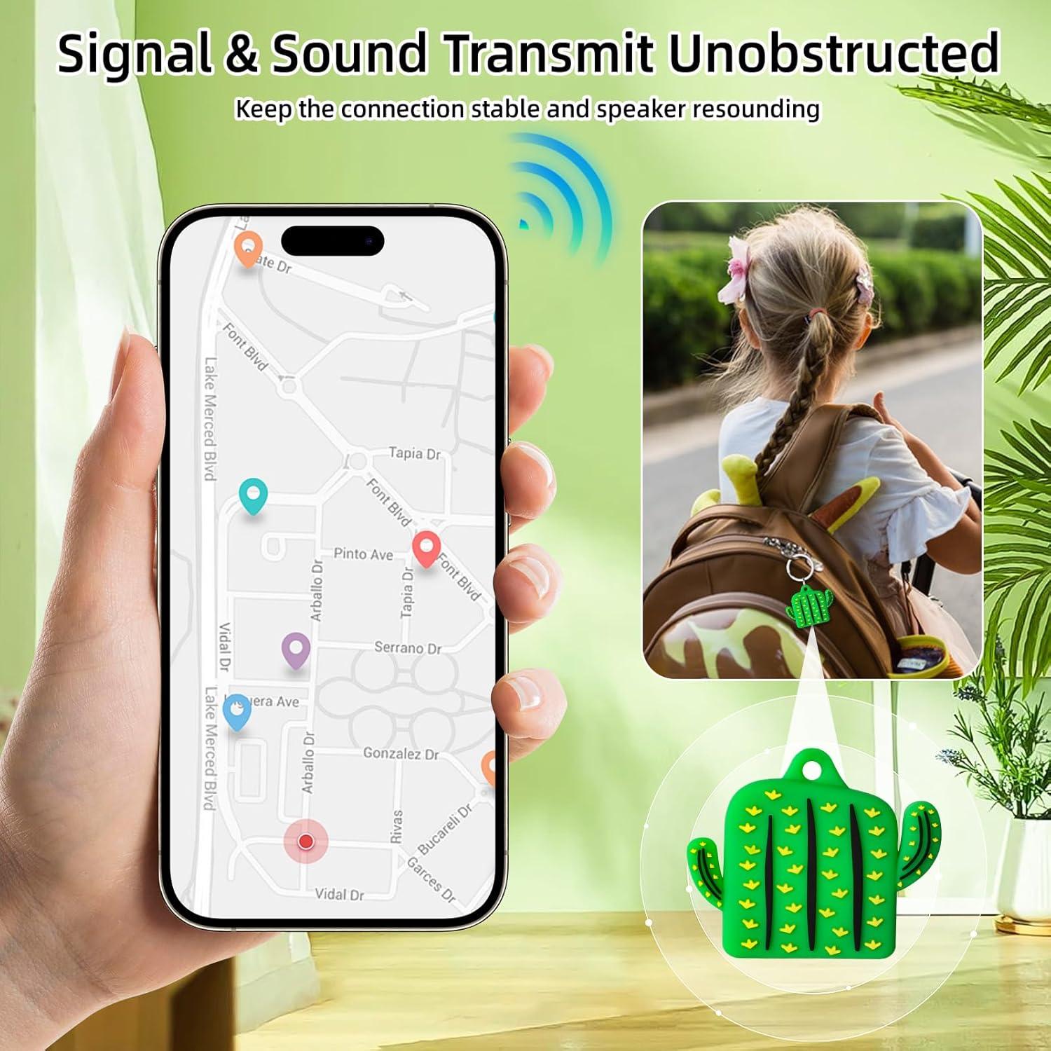 Funda de Silicona para AirTag Siopwk - Diseño Anime Cactus