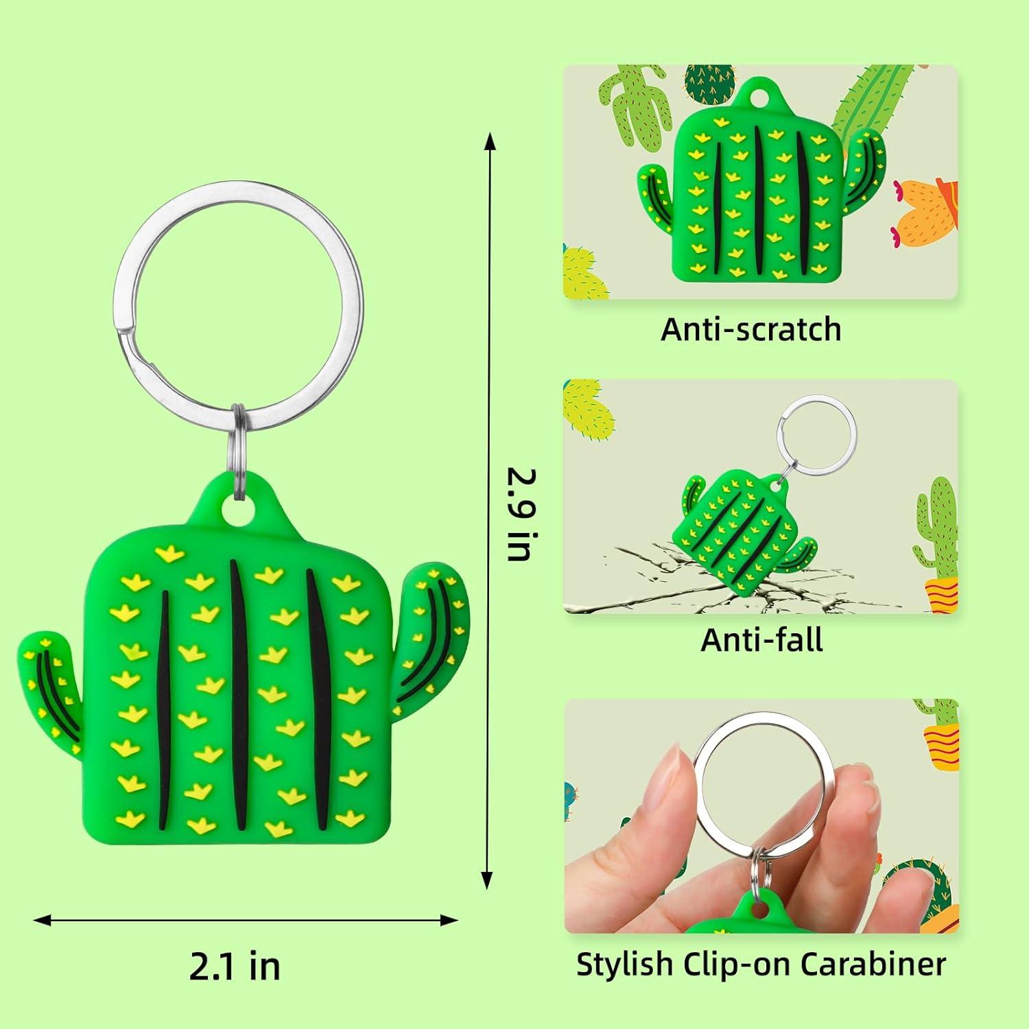 Funda de Silicona para AirTag Siopwk - Diseño Anime Cactus