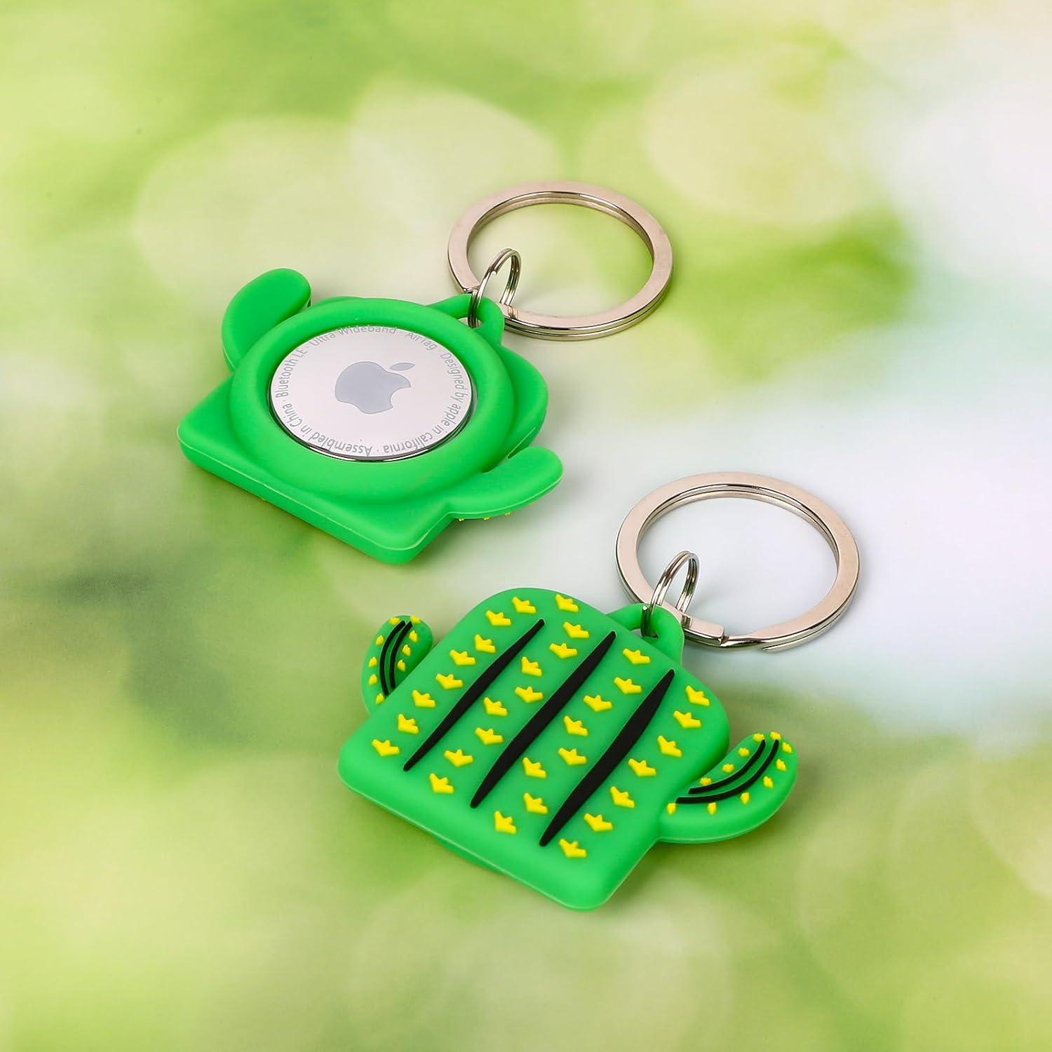 Funda de Silicona para AirTag Siopwk - Diseño Anime Cactus