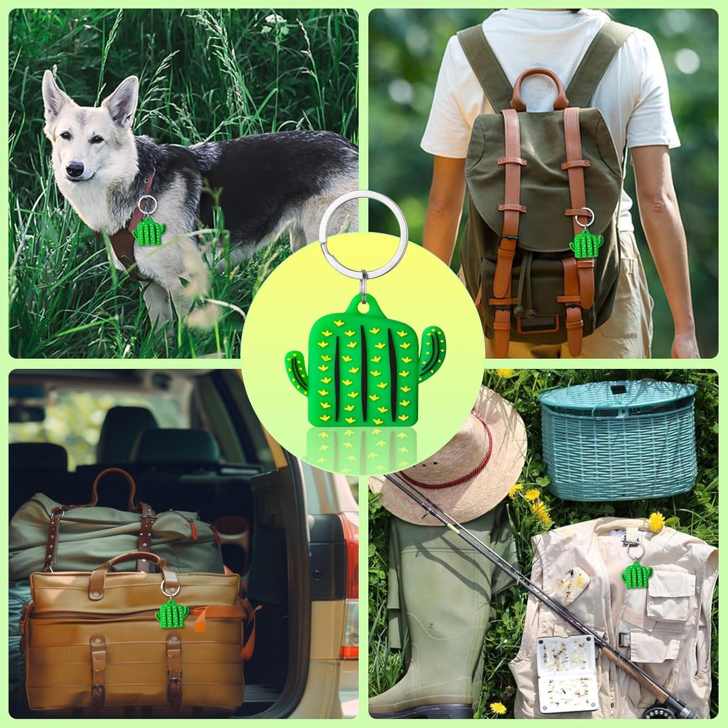 Funda de Silicona para AirTag Siopwk - Diseño Anime Cactus