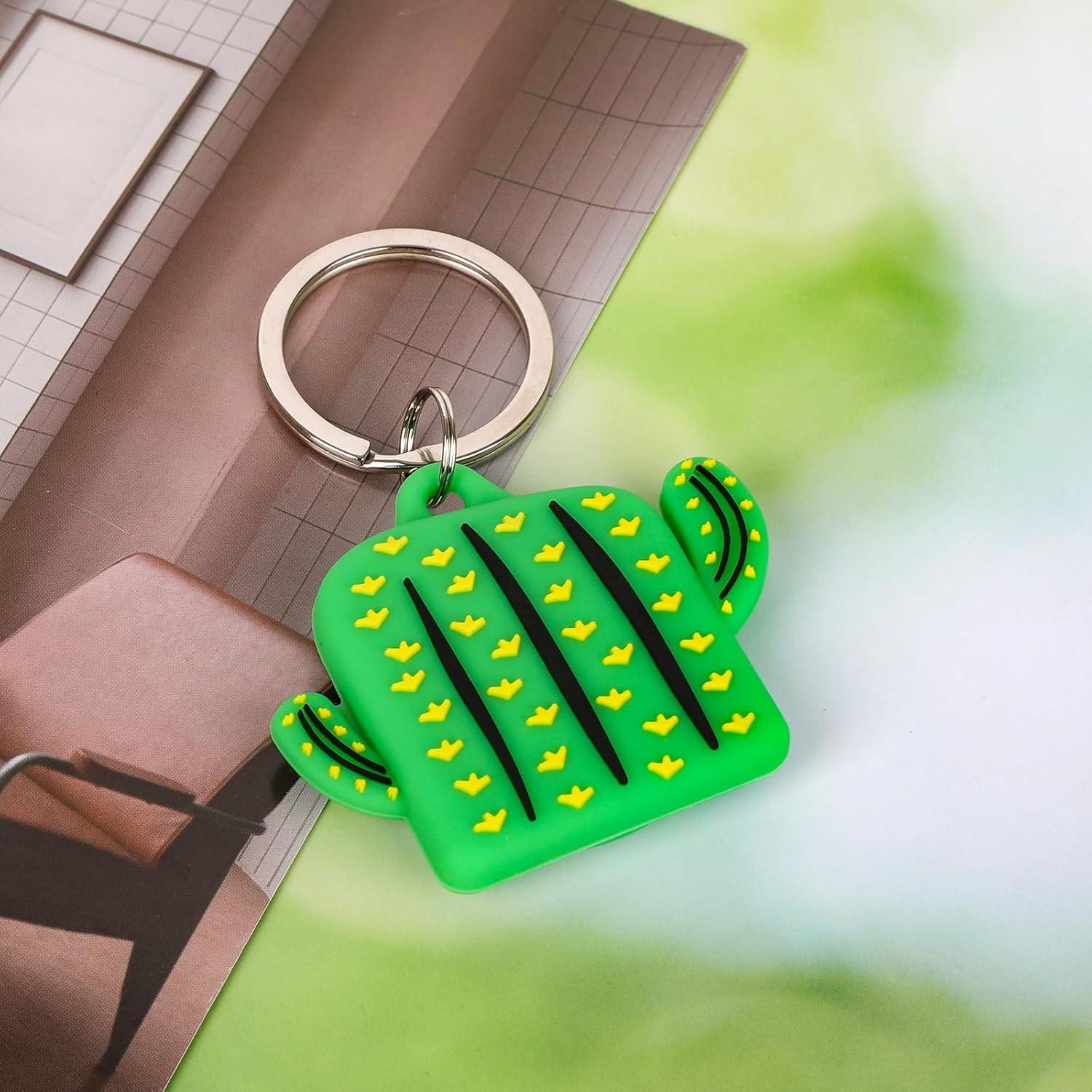 Funda de Silicona para AirTag Siopwk - Diseño Anime Cactus