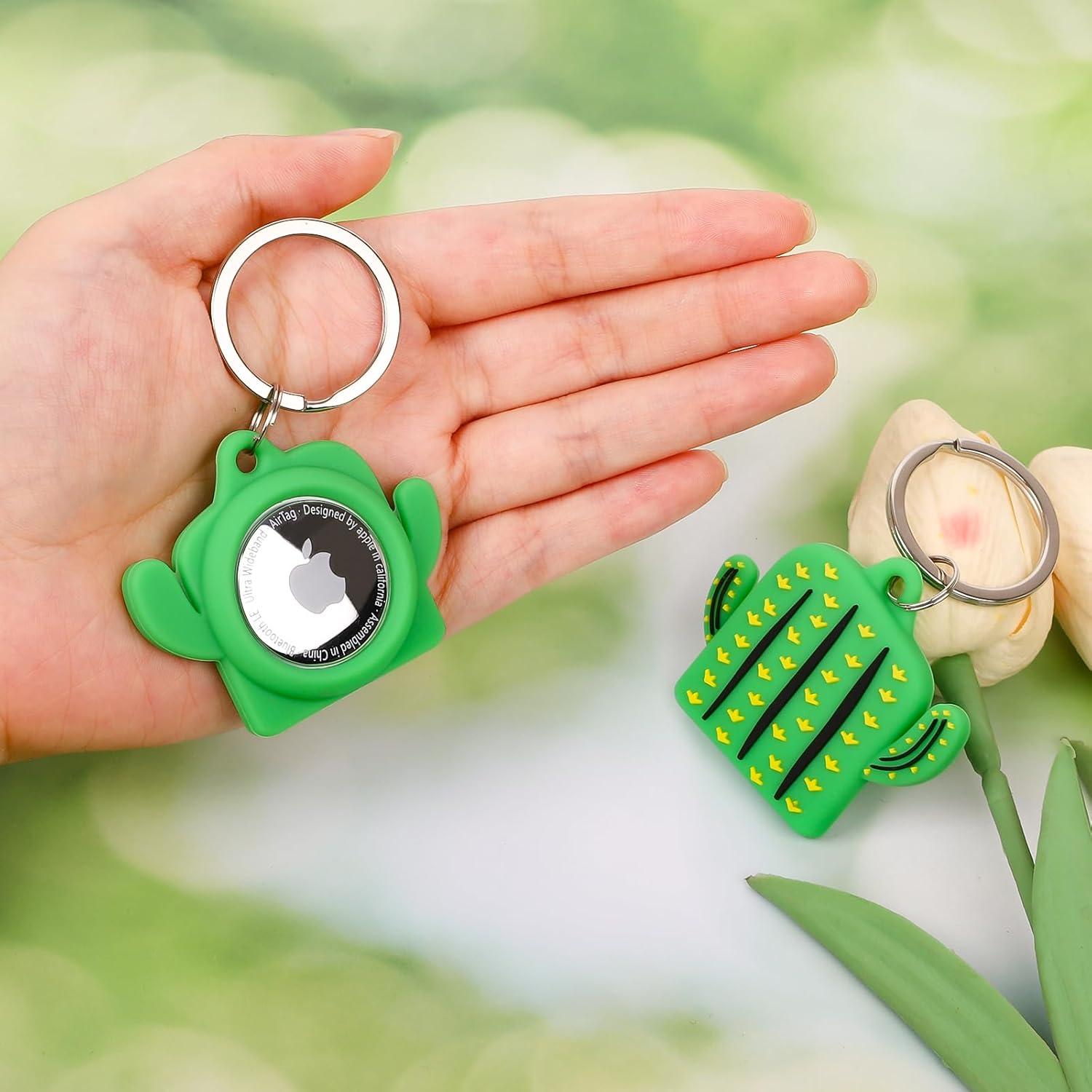 Funda de Silicona para AirTag Siopwk - Diseño Anime Cactus