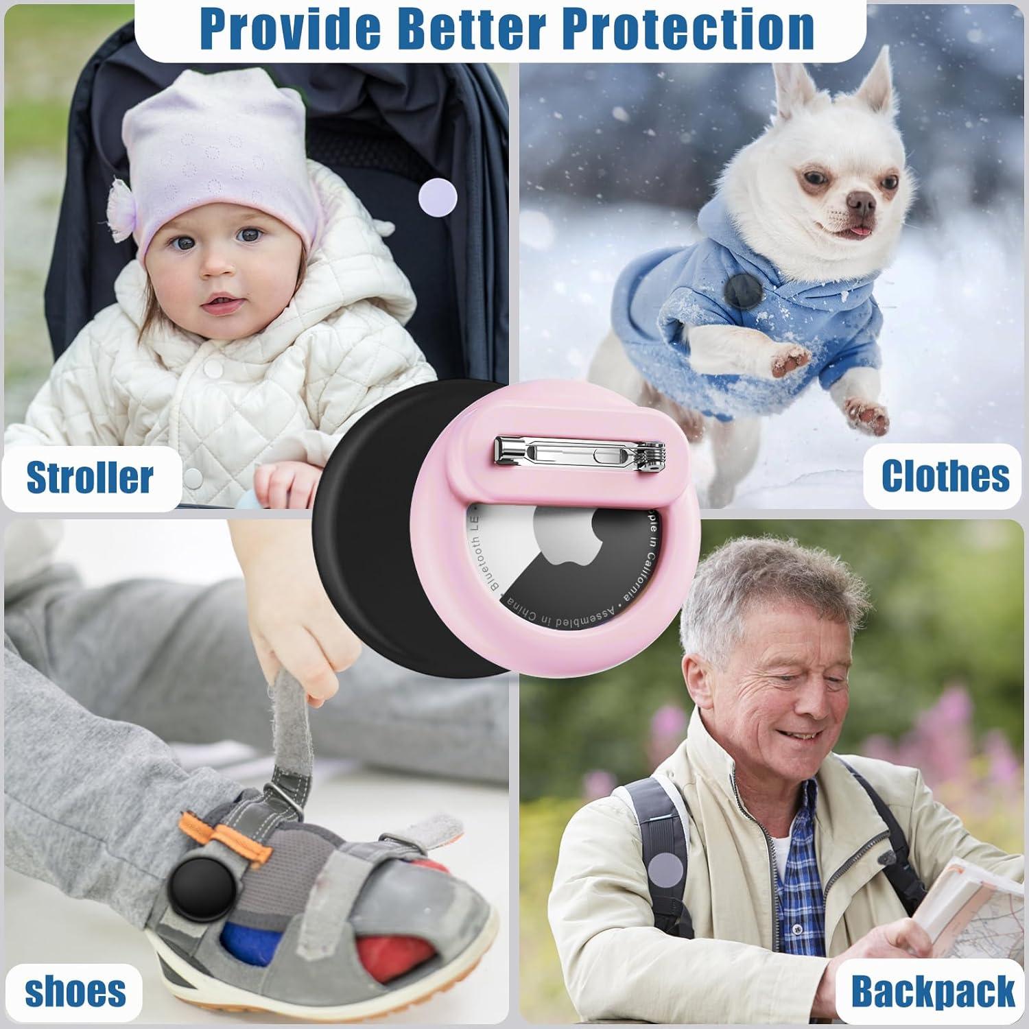 Soporte Oculto para AirTag Wowwat Rosa - Protección Niños