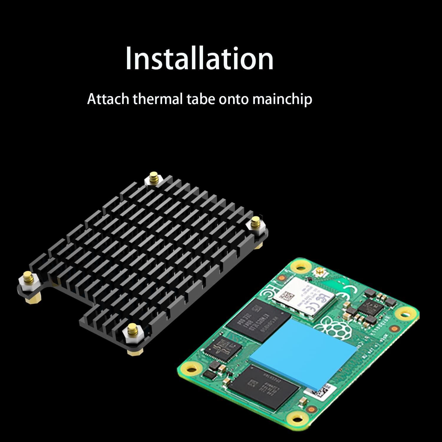 Disipador de Calor de Aluminio GLOTRENDS para Raspberry Pi CM4