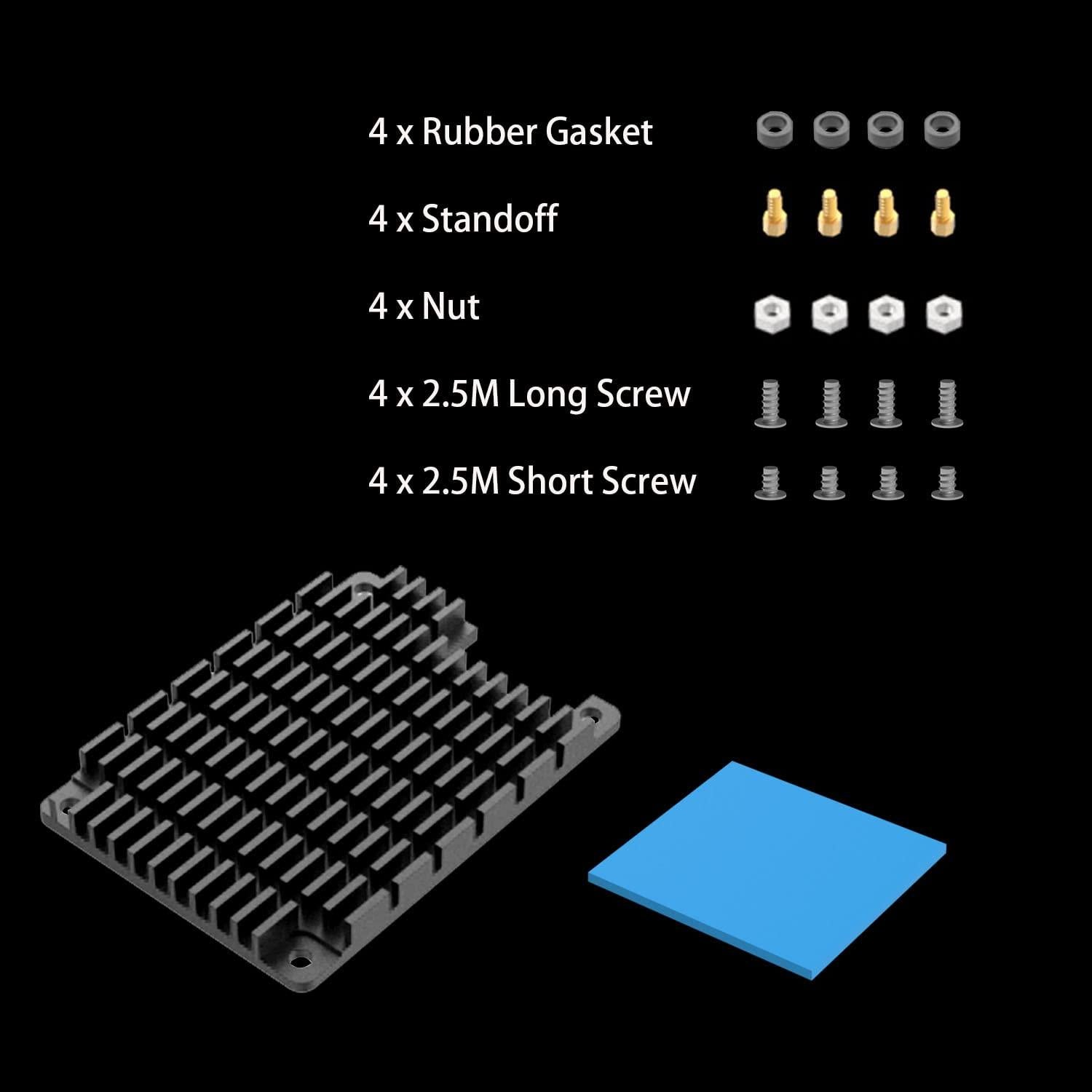 Disipador de Calor de Aluminio GLOTRENDS para Raspberry Pi CM4