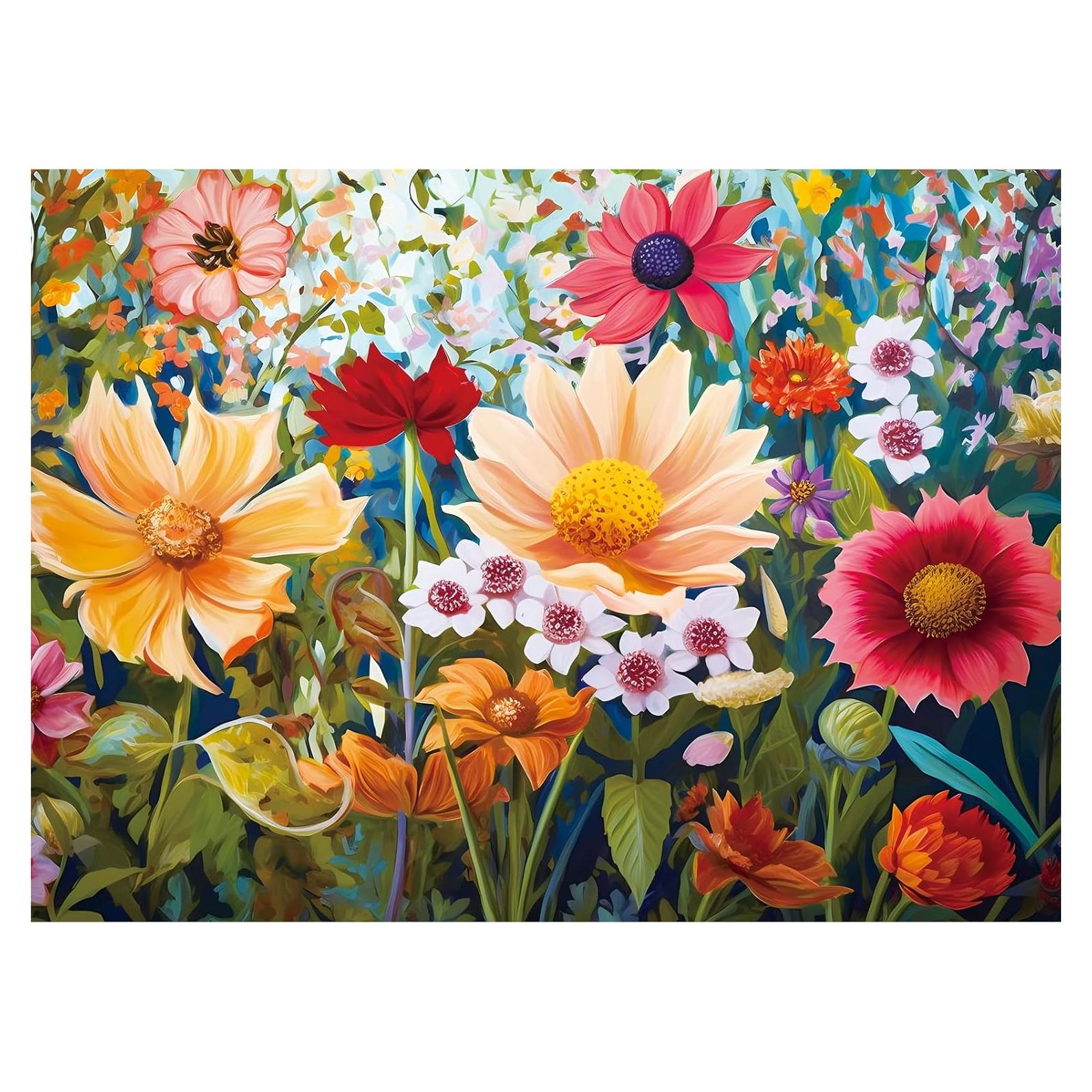 Rompecabezas de 300 Piezas WSCXSC Flores 52.1x38.1 cm