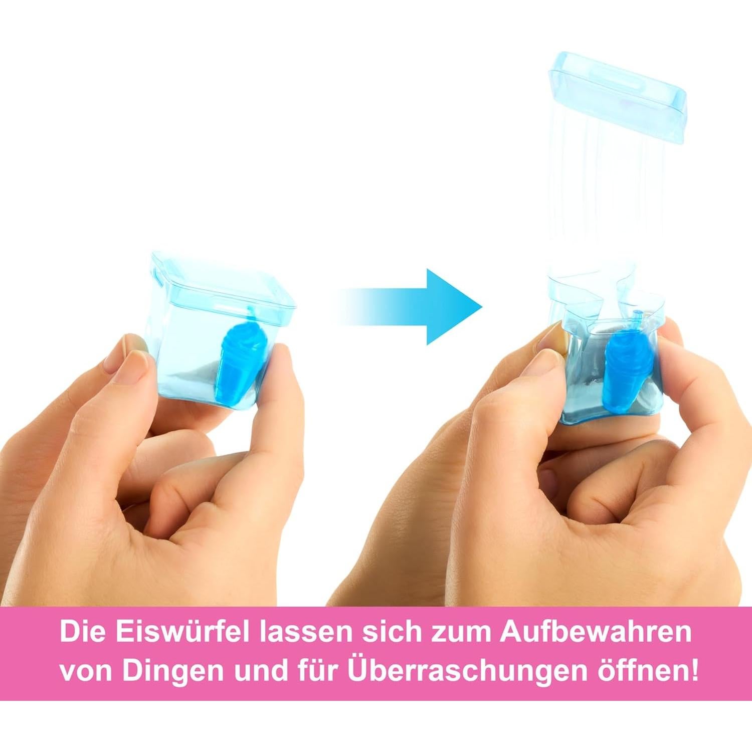 Barbie Pop Reveal Doll & Accessories, Fruit Punch Scent with Blue Hair, 8 Surprises Include Slime, Color Change & Puppy