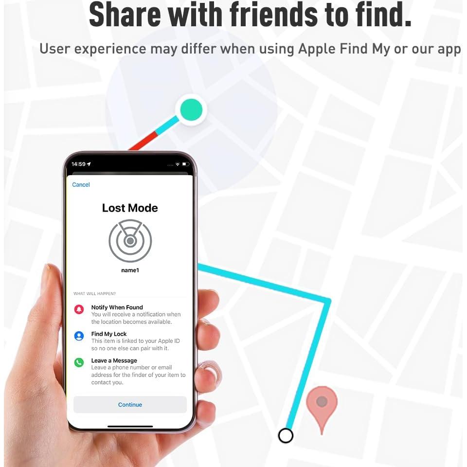 AirTag Lymor Localizador Bluetooth para Llaves y Equipaje - Paquete de 4