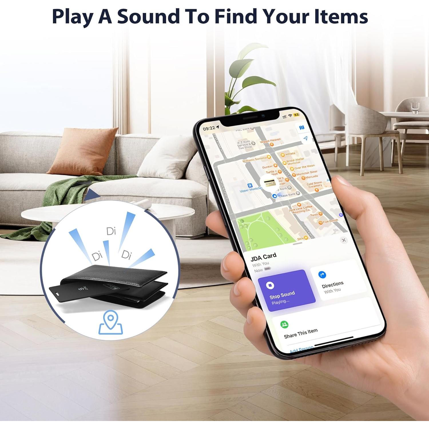 Tarjeta Localizadora de Cartera JSL JDTDC IP68 para iOS