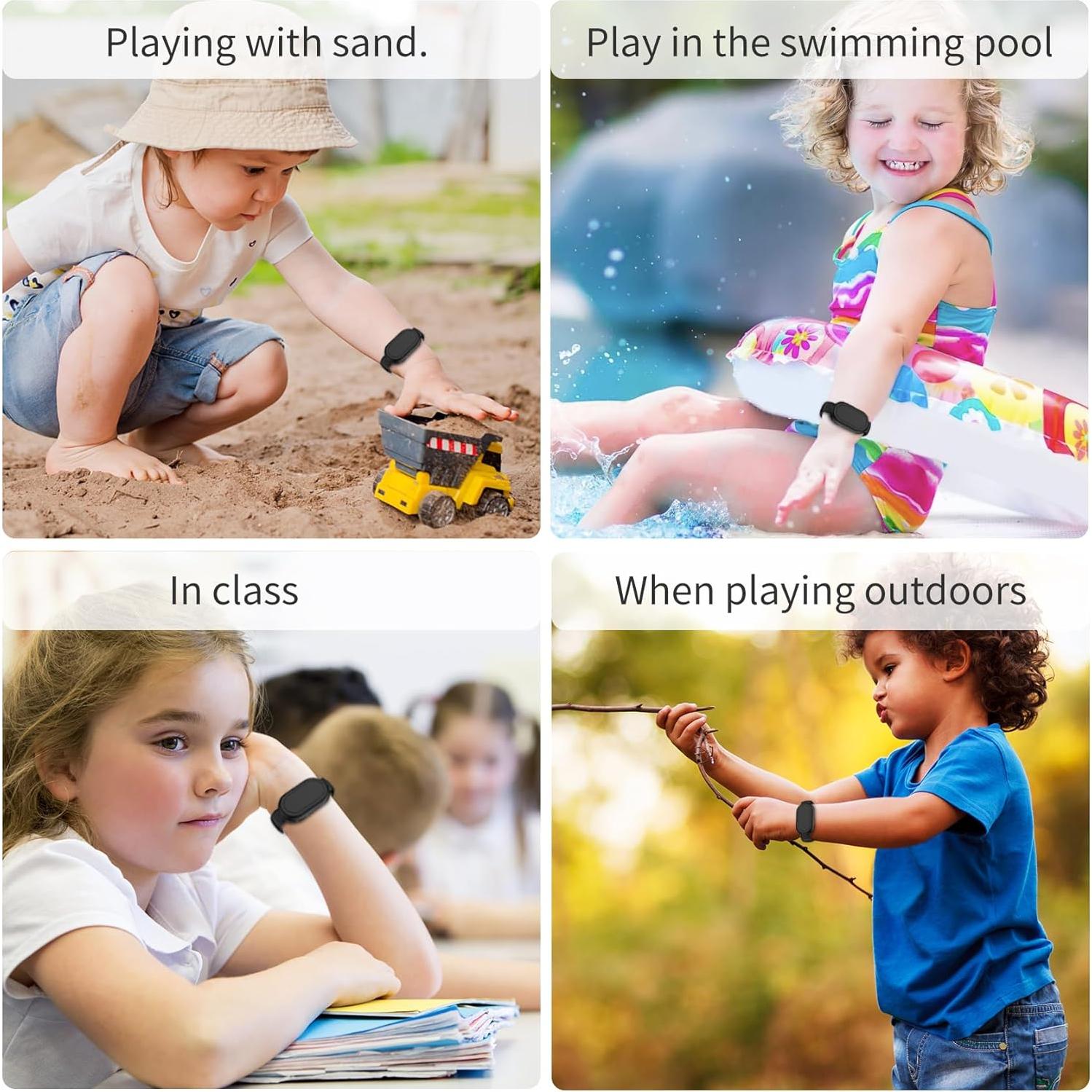 FGERWZ Pulsera Impermeable 2-Pack para Galaxy SmartTag2 Niños