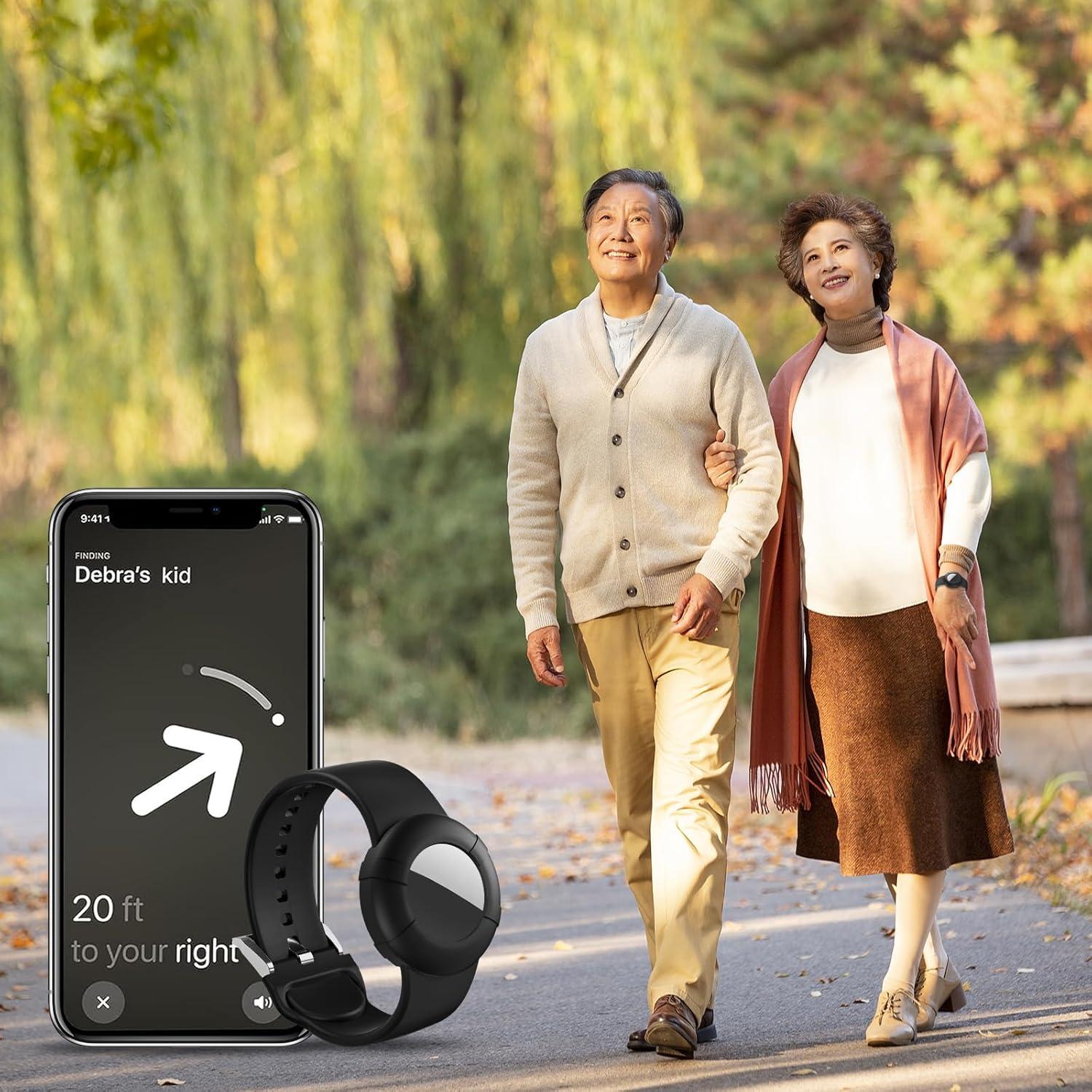 Pulsera de Silicona Suave NewJourney para AirTag - Negro