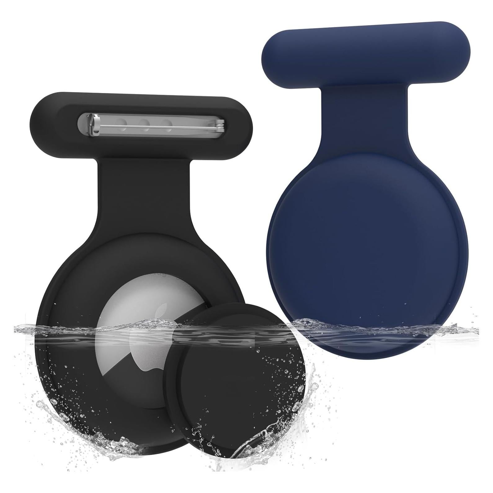 Soporte Impermeable para AirTag ZLIUCCR - 2 Piezas Negro/Azul