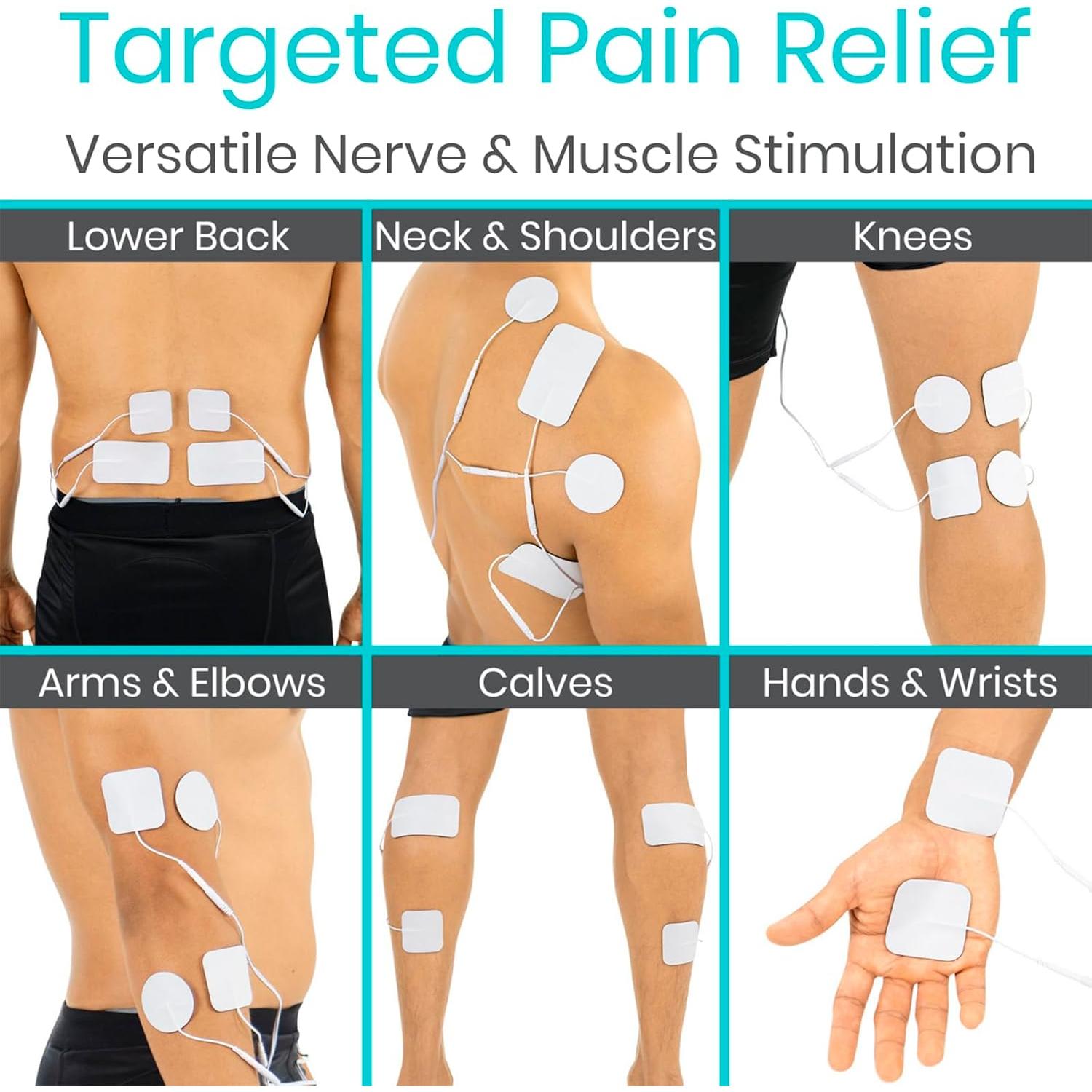 Máquina TENS Vive 50 Modos Alivio Dolor EMS Recargable