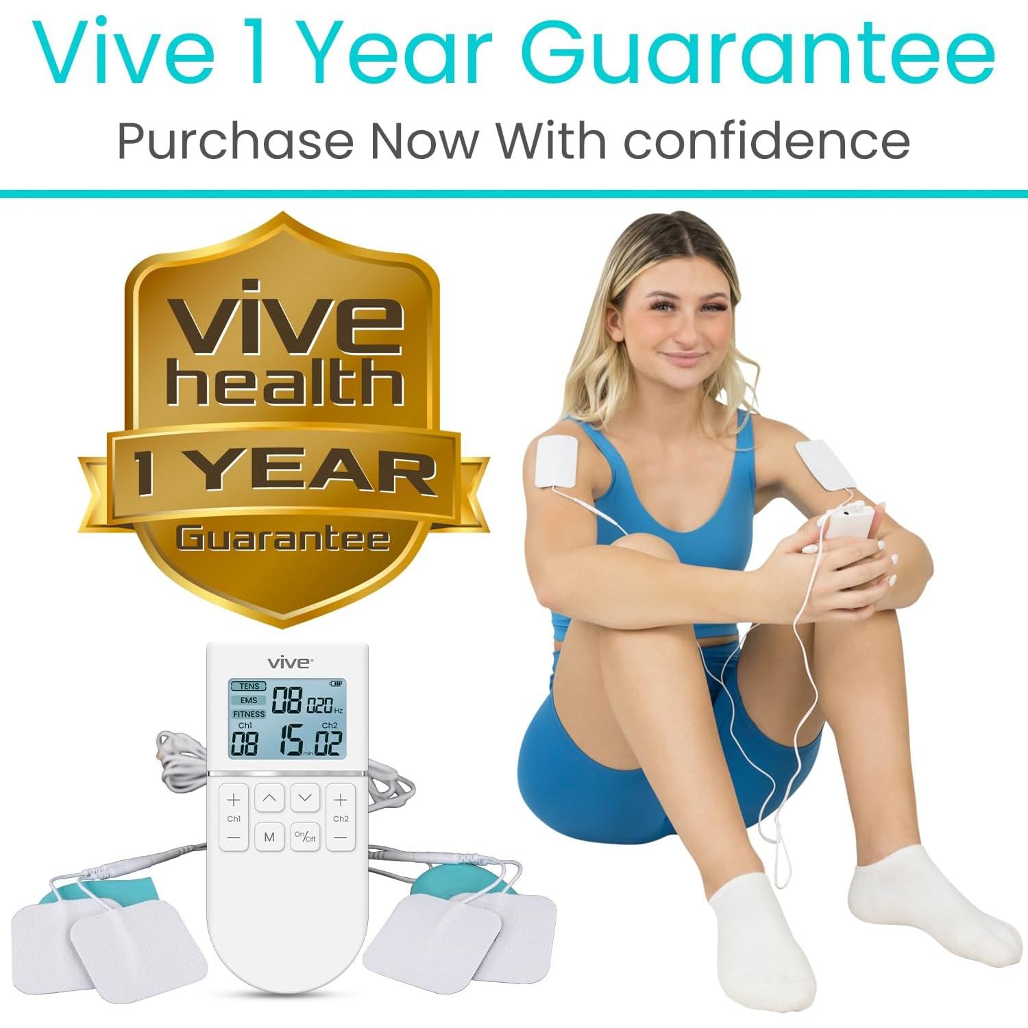 Máquina TENS Vive 50 Modos Alivio Dolor EMS Recargable