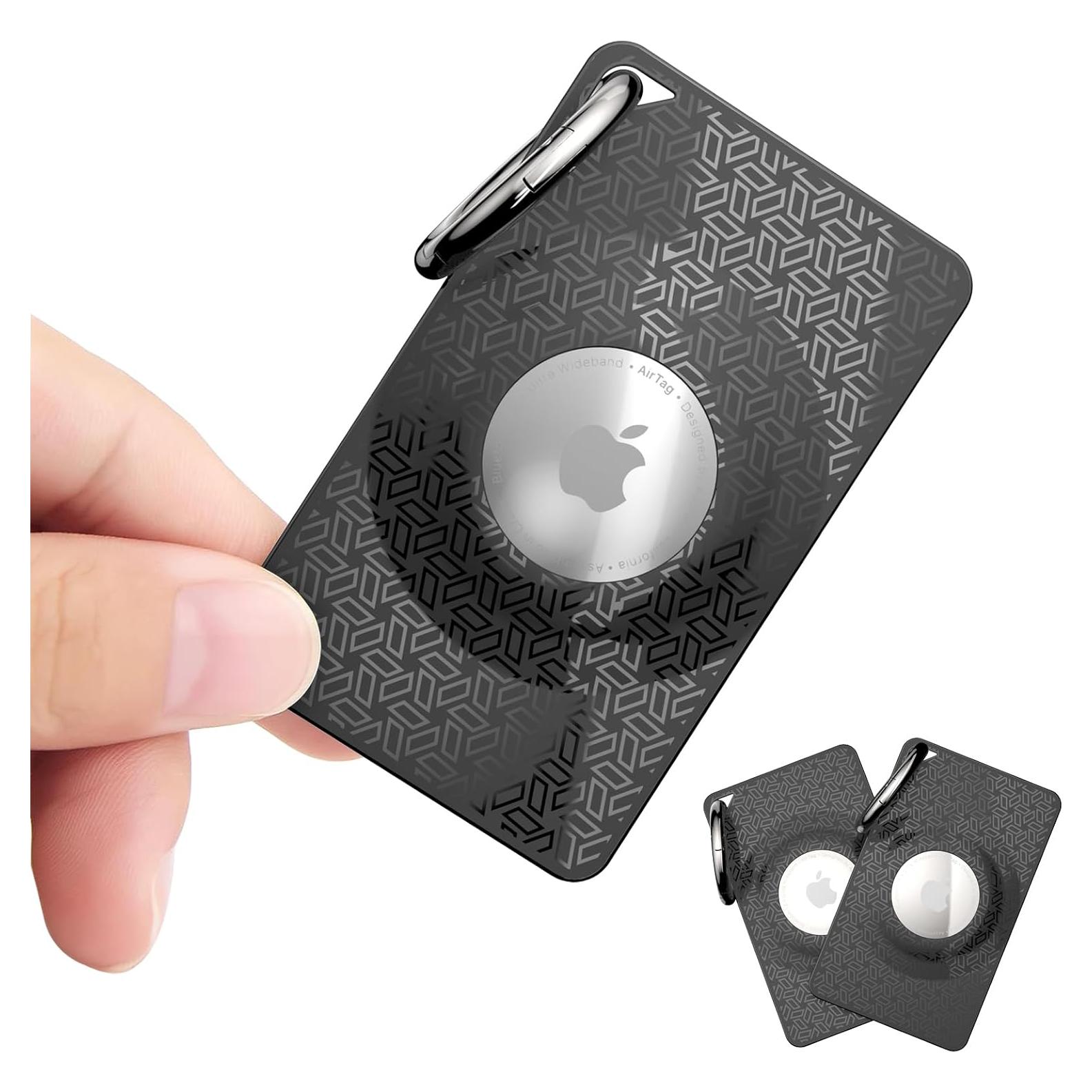 Funda Ultra Delgada para AirTag Wacanc - 2 Piezas Negra