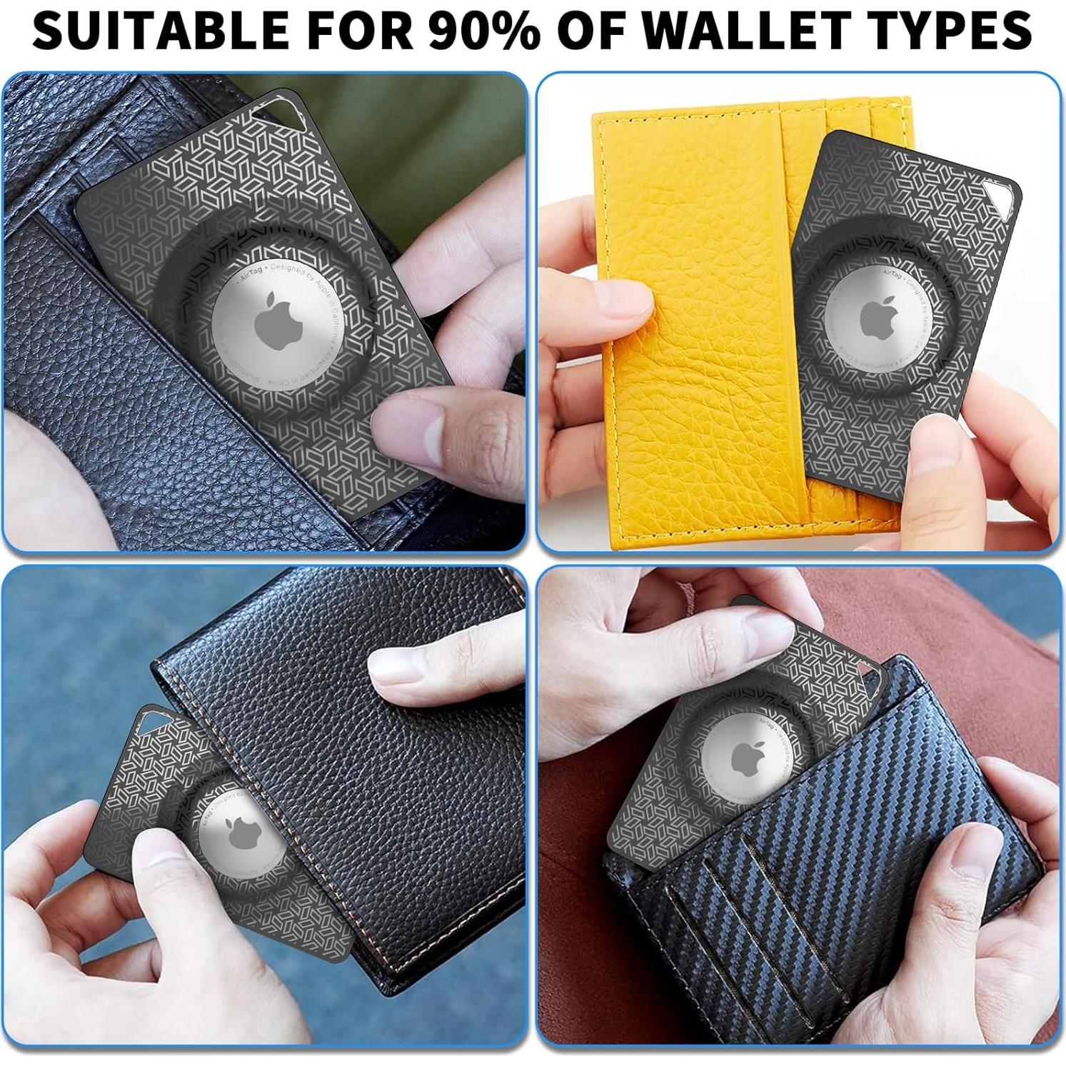 Funda Ultra Delgada para AirTag Wacanc - 2 Piezas Negra