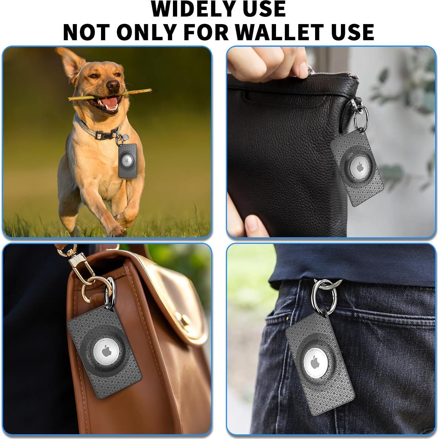 Funda Ultra Delgada para AirTag Wacanc - 2 Piezas Negra