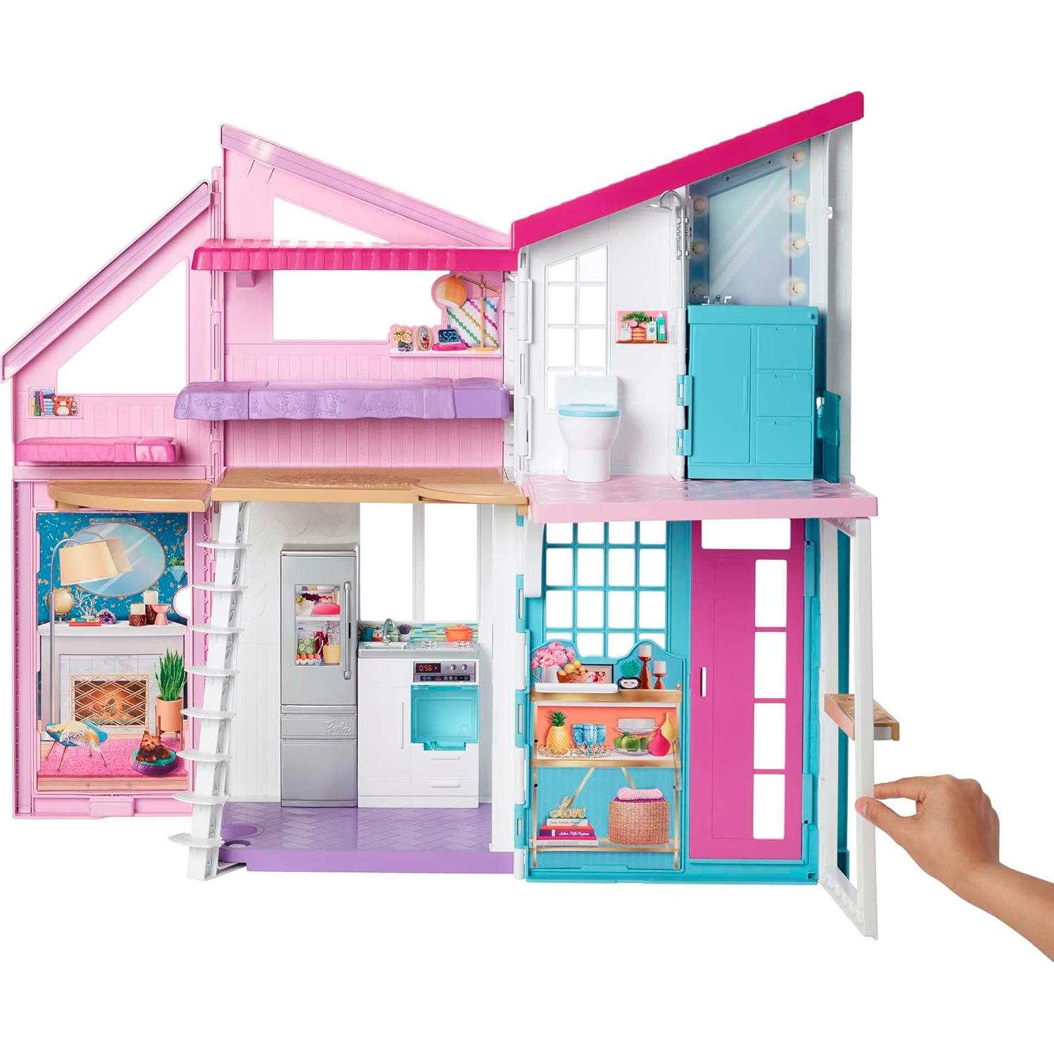 Casa de Muñecas Barbie Malibu 2 Pisos 61 cm con 25 Accesorios