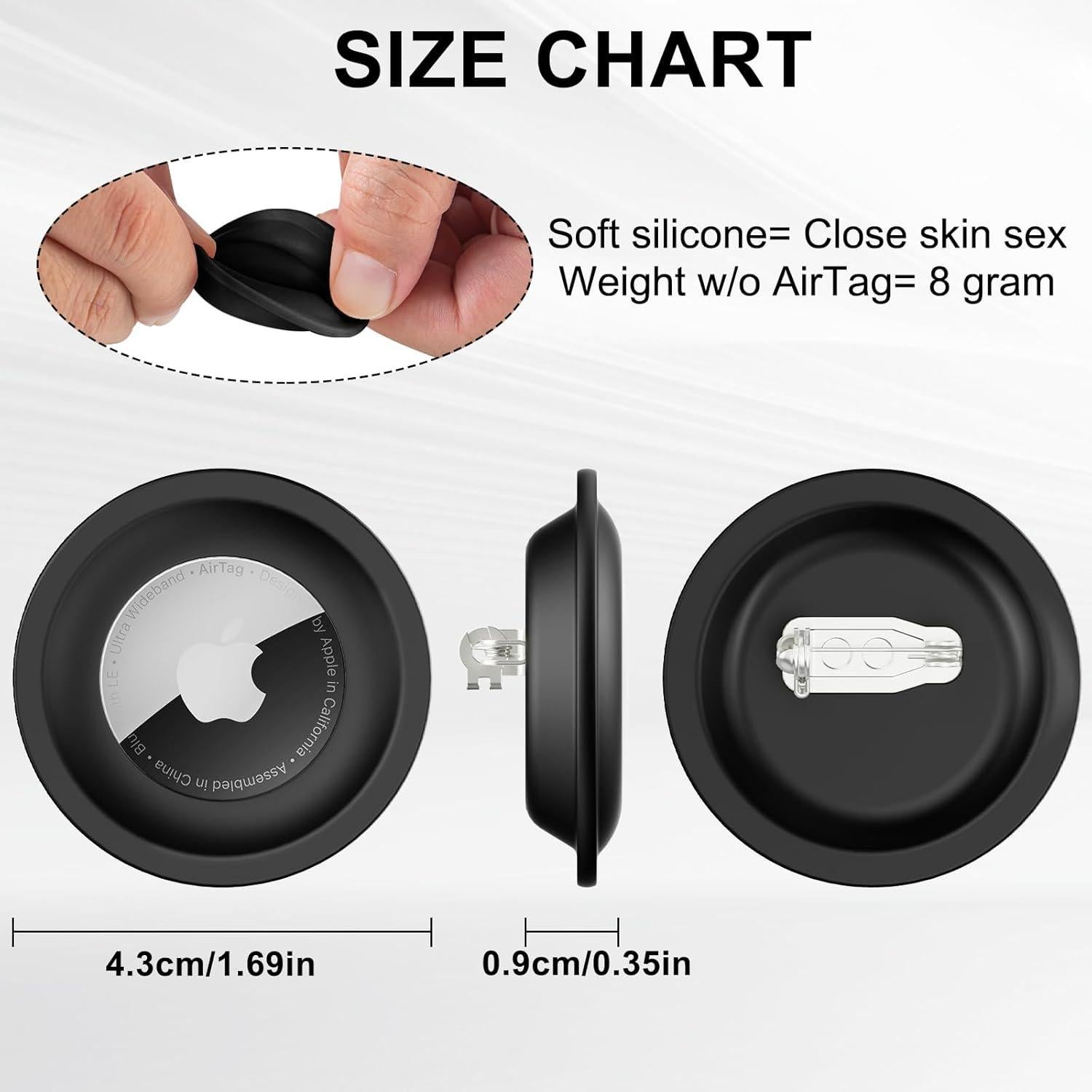 Soporte Oculto para AirTag Apple - Funda Niños 2 Pack