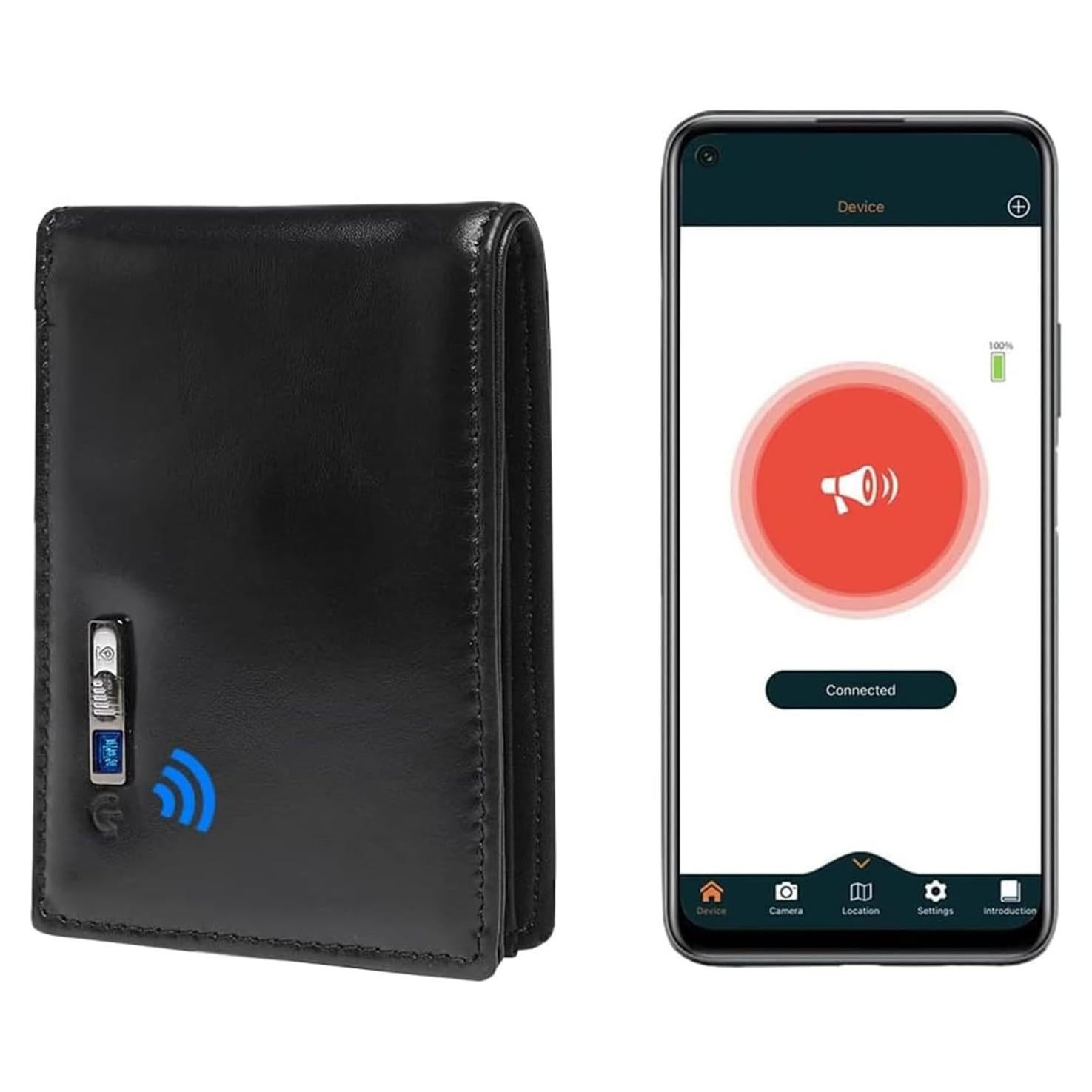 Rastreador de Billetera Bluetooth SMART LB 203 Negro con GPS