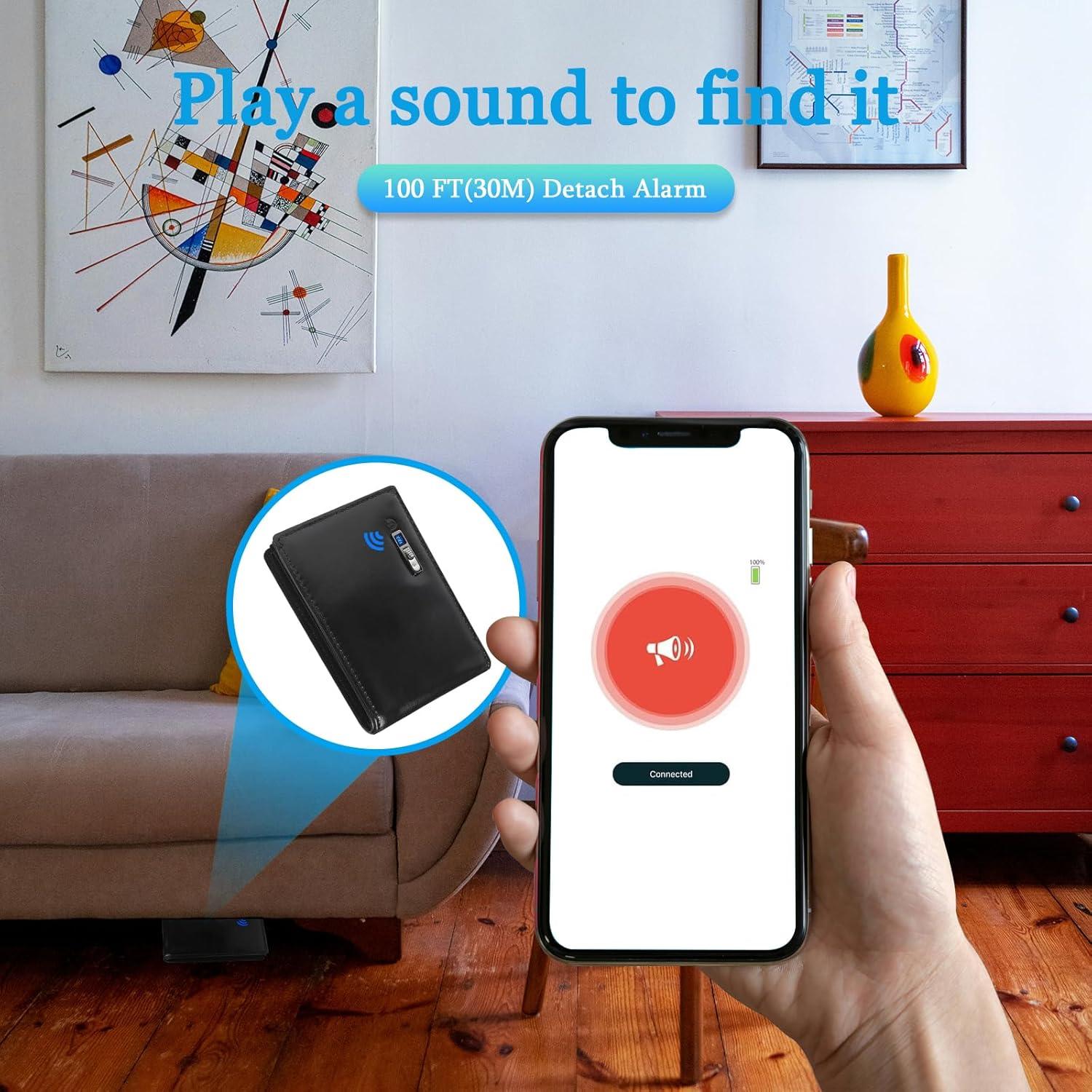 Rastreador de Billetera Bluetooth SMART LB 203 Negro con GPS