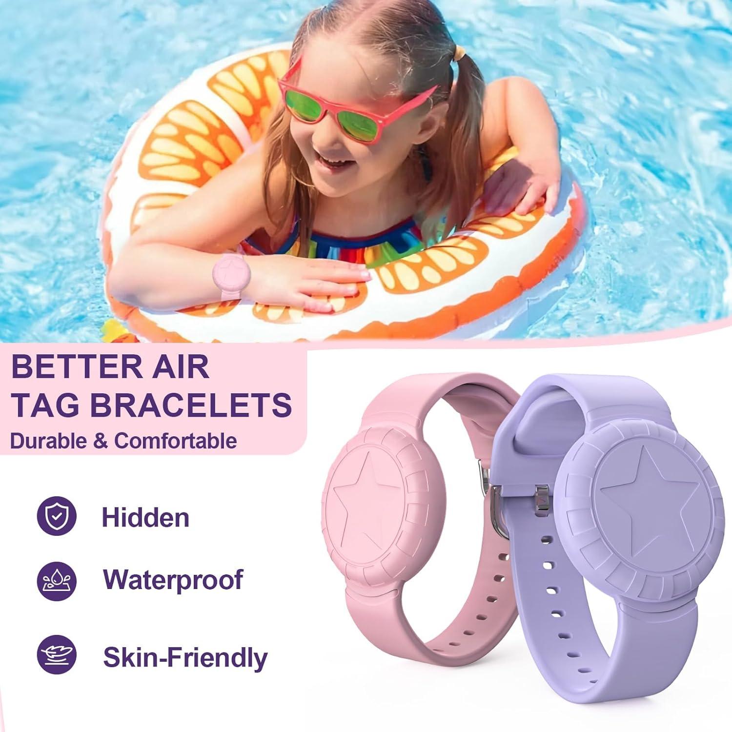 Pulsera Impermeable para AirTag Syslytic Niños 2 Pzas