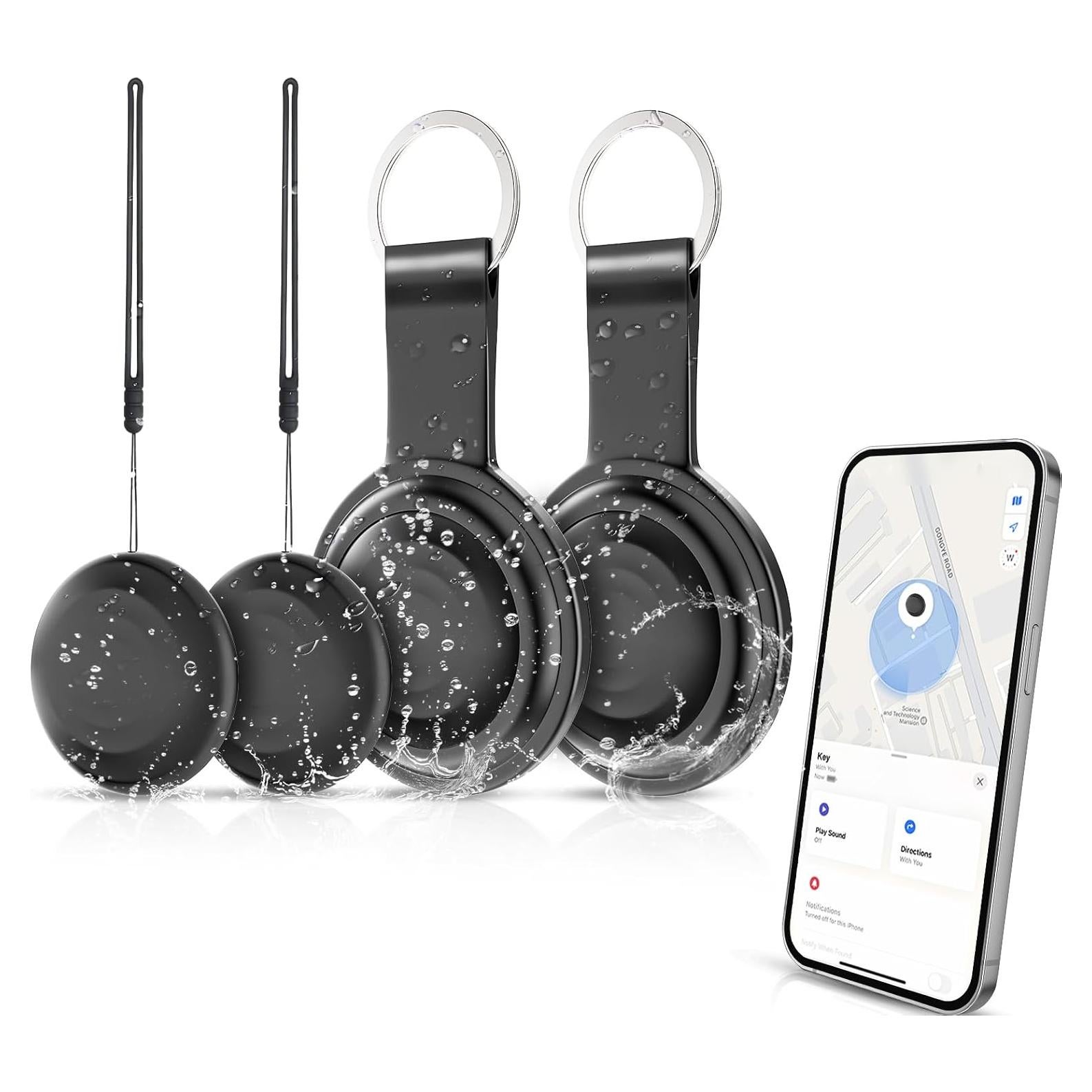 Paquete de 4 Etiquetas Localizadoras Golden Bunny - MiniTag Negro