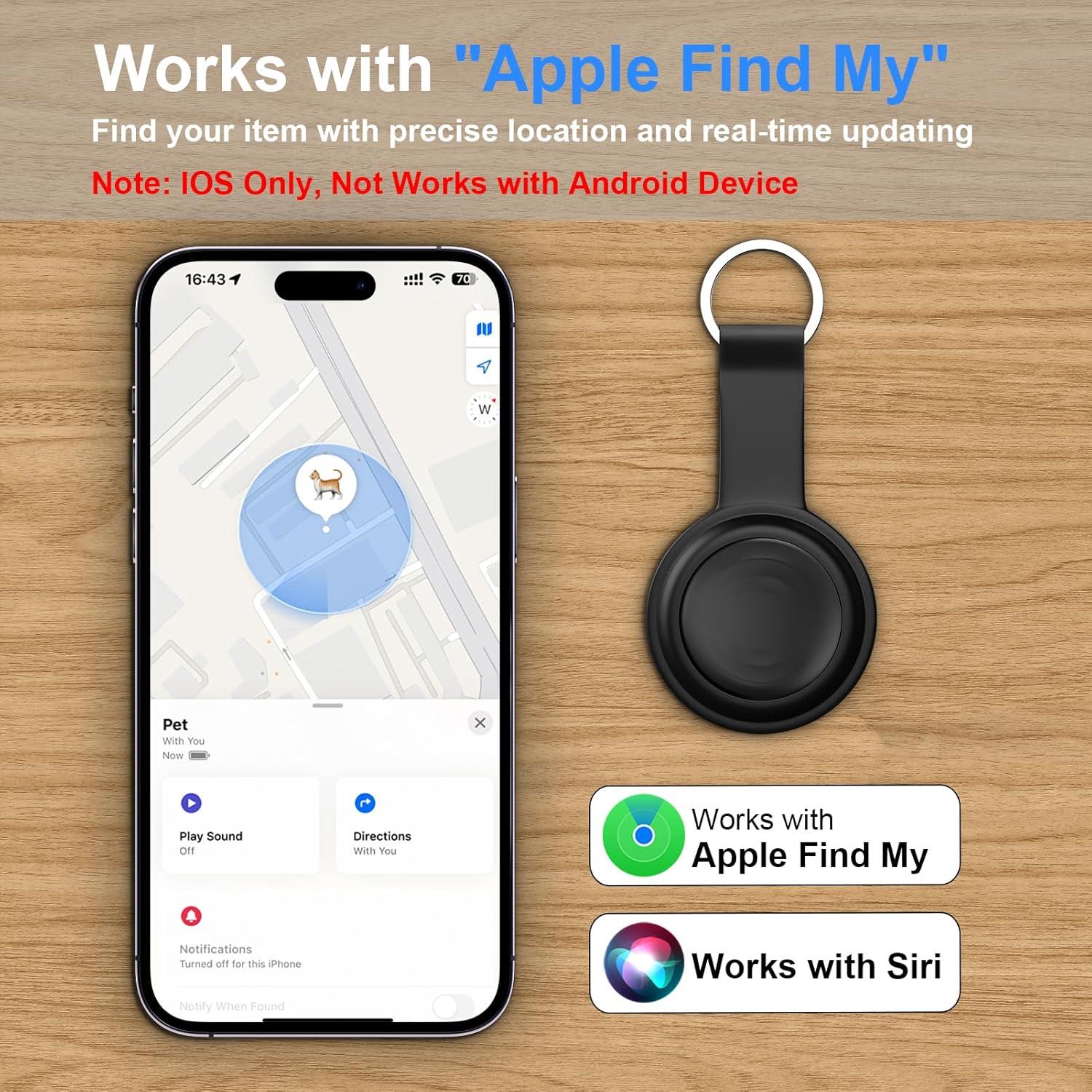 Paquete de 4 Etiquetas Localizadoras Golden Bunny - MiniTag Negro