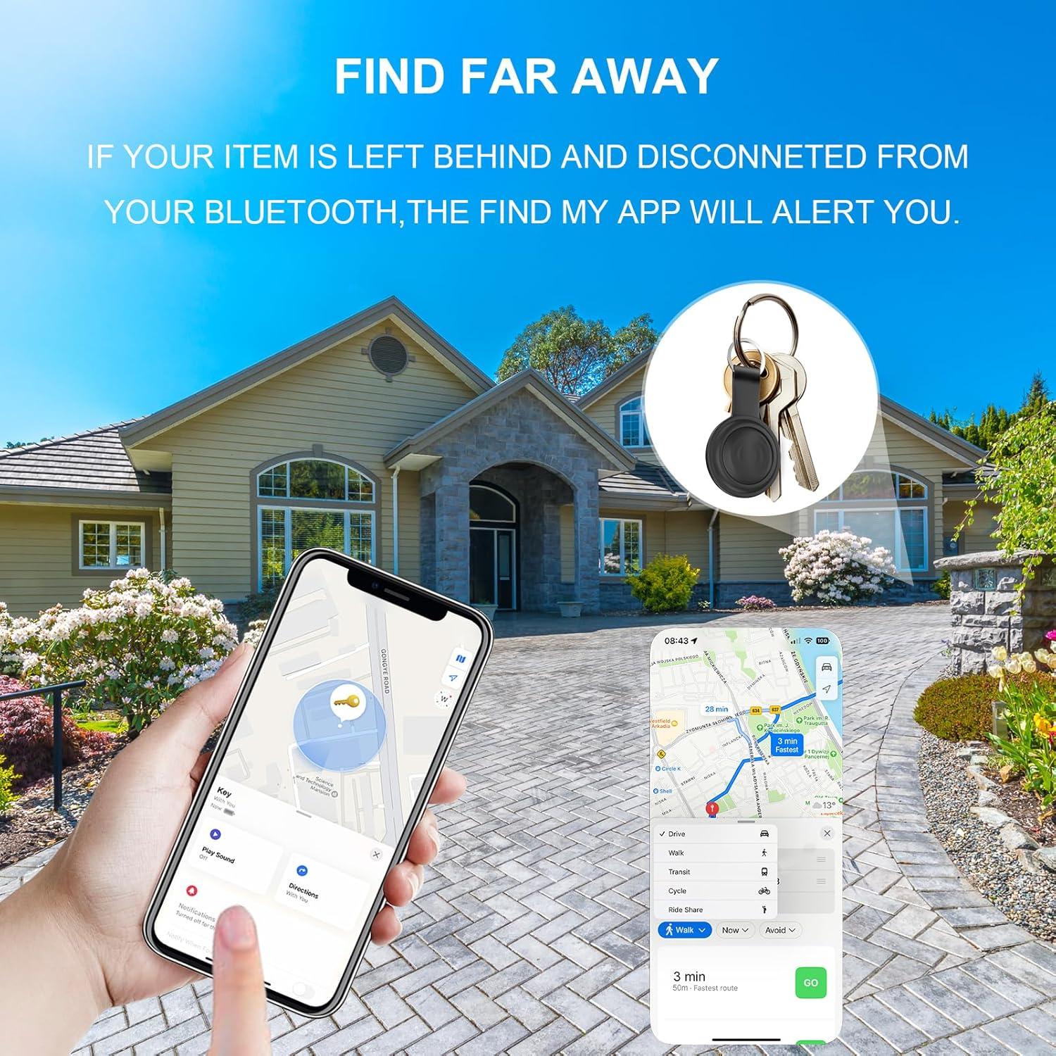 Paquete de 4 Etiquetas Localizadoras Golden Bunny - MiniTag Negro