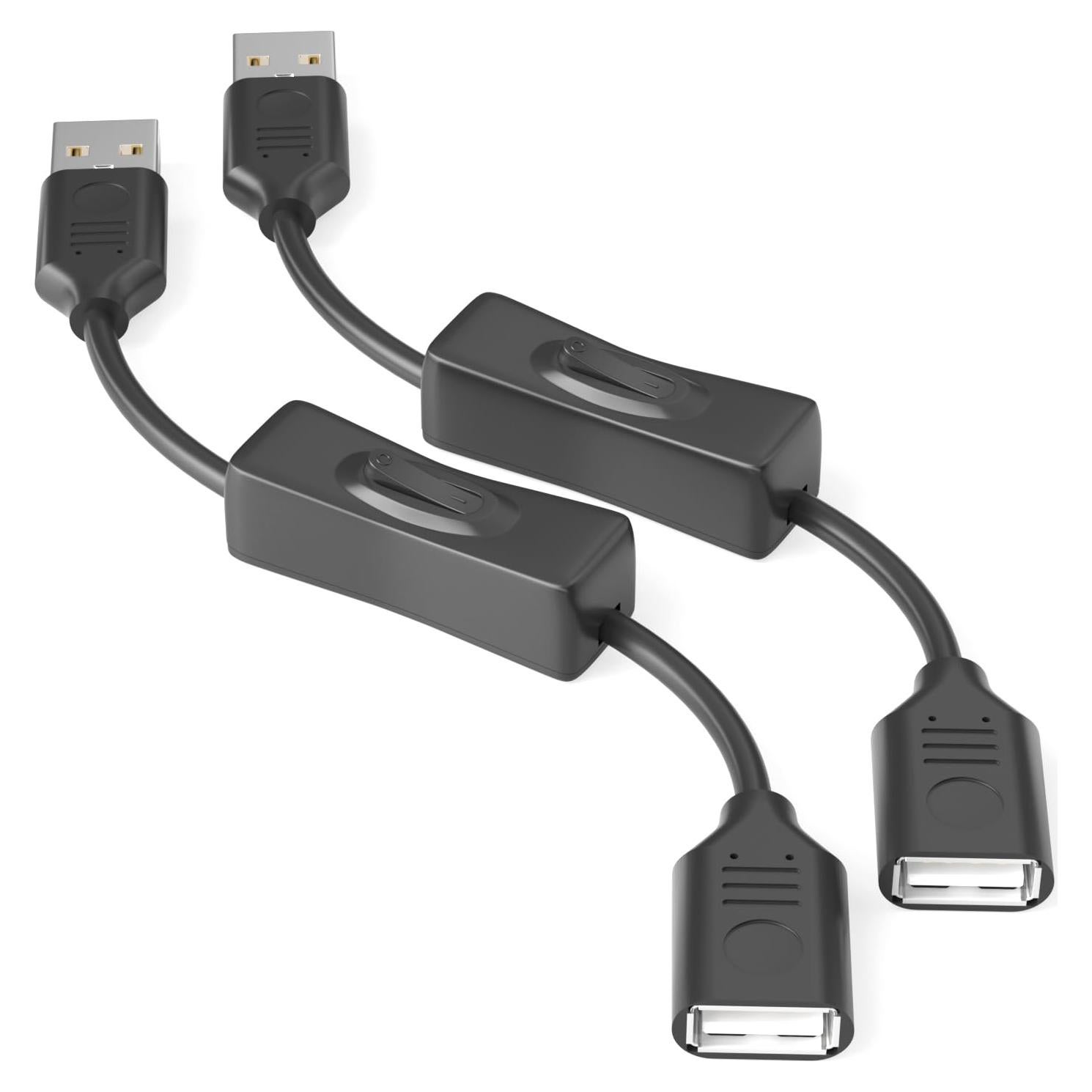 Cable USB On/Off IIISOGNO 0.15m 2A 480Mbps Negro