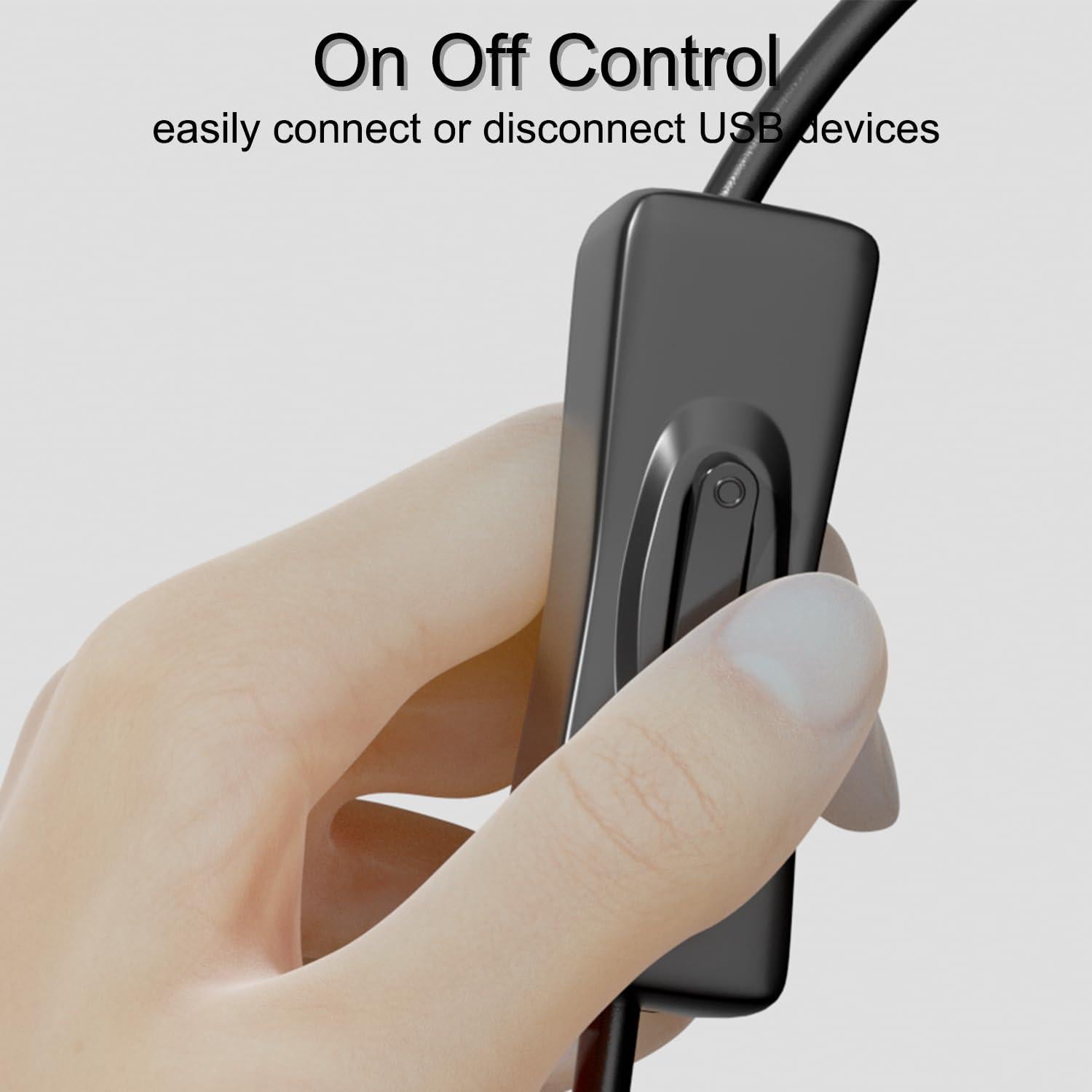 Cable USB On/Off IIISOGNO 0.15m 2A 480Mbps Negro