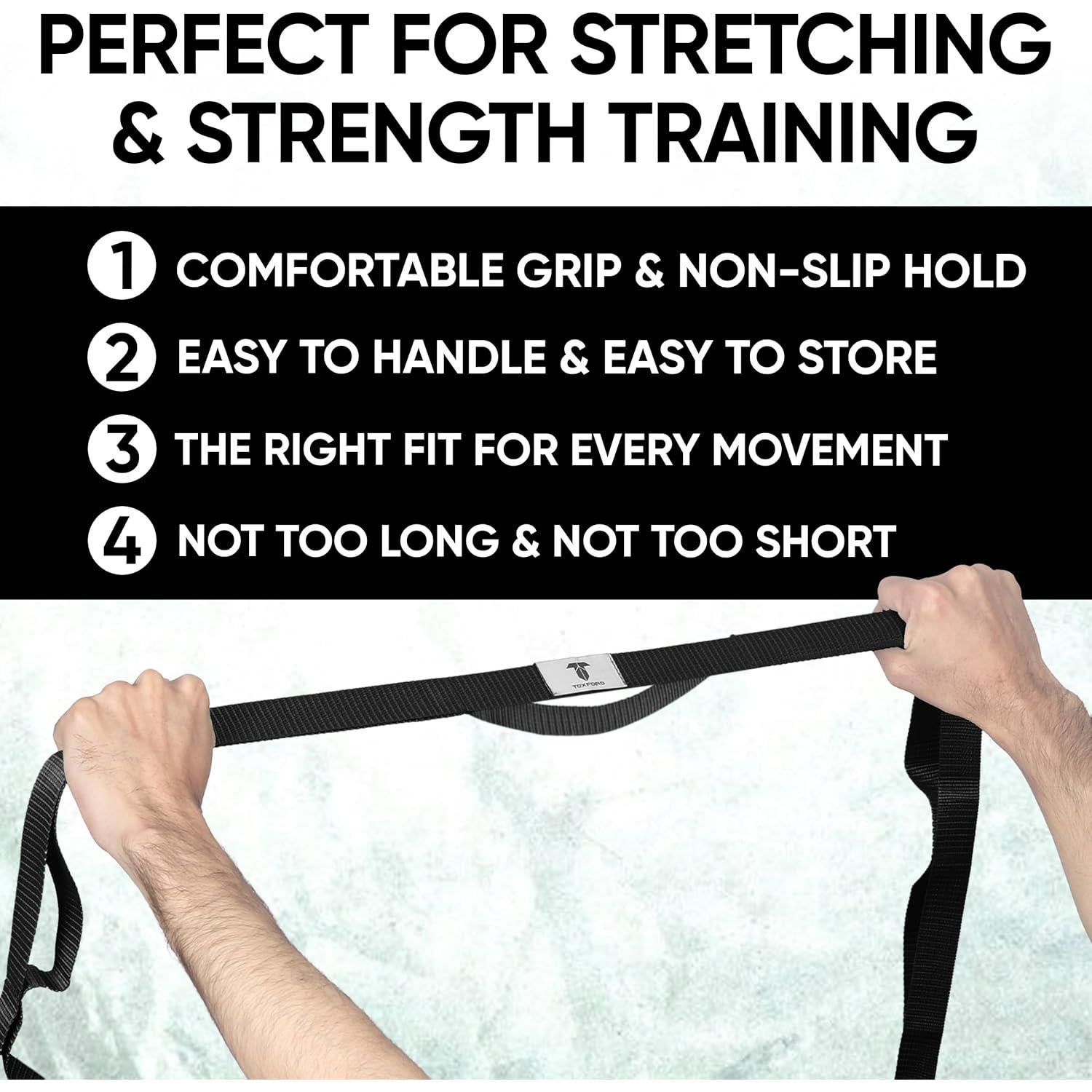 Correa de Estiramiento de Yoga Toxford 190.5 cm Negra