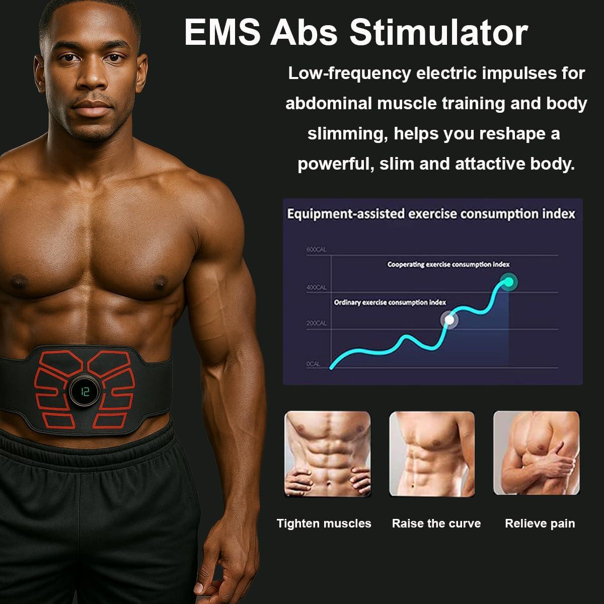 Estimulador Muscular EMS eAnjoy MH-1038 para Abdominales