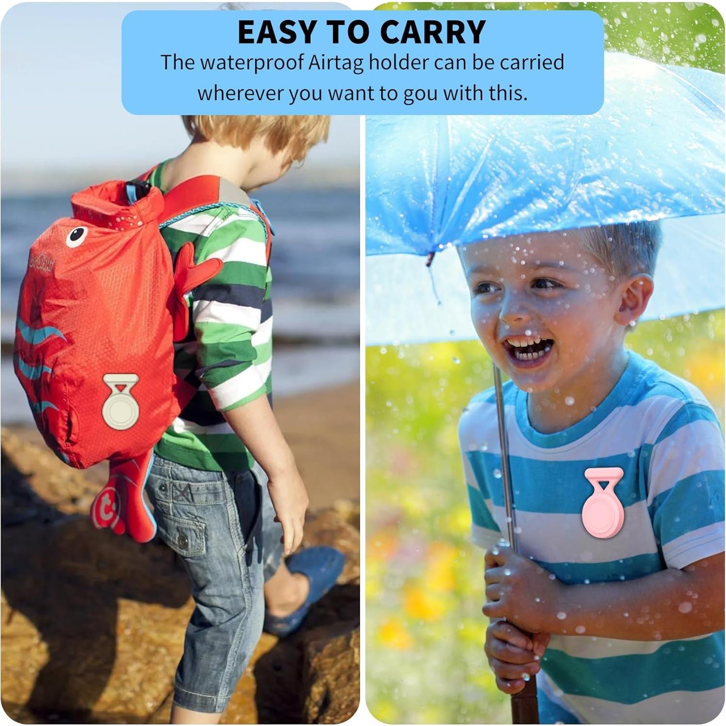 4 Soportes Airtag Impermeables AGENTNANO para Niños y Equipaje