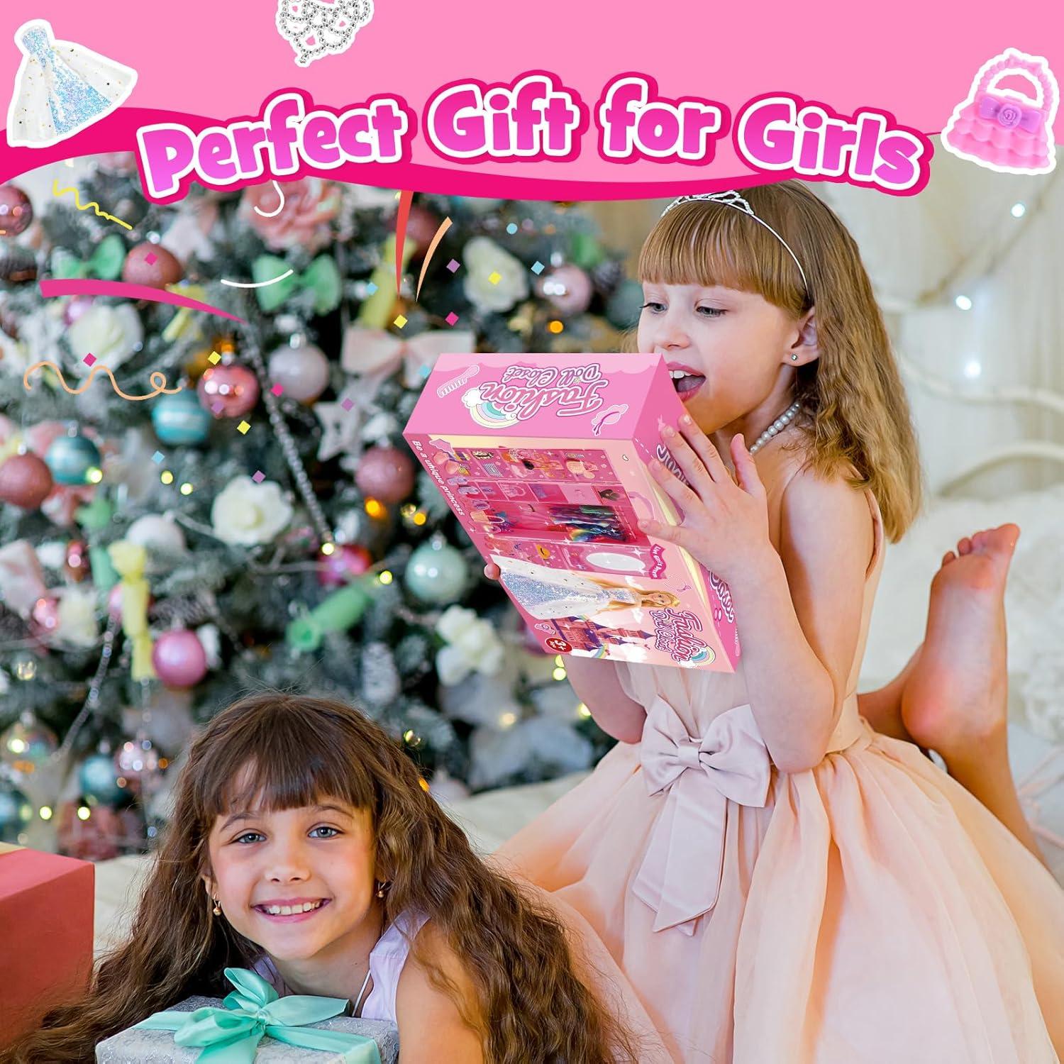 Gifts for 3-12 Year Old Girls, Doll Closet Girl Toys Age 6-8 Dress up Dolls for girls 4-6 with Clothes & Accessories Pretend Play Doll Toddler Toy for 3 4 5 6 7 8 9 Year Old Girl Birthday Gift