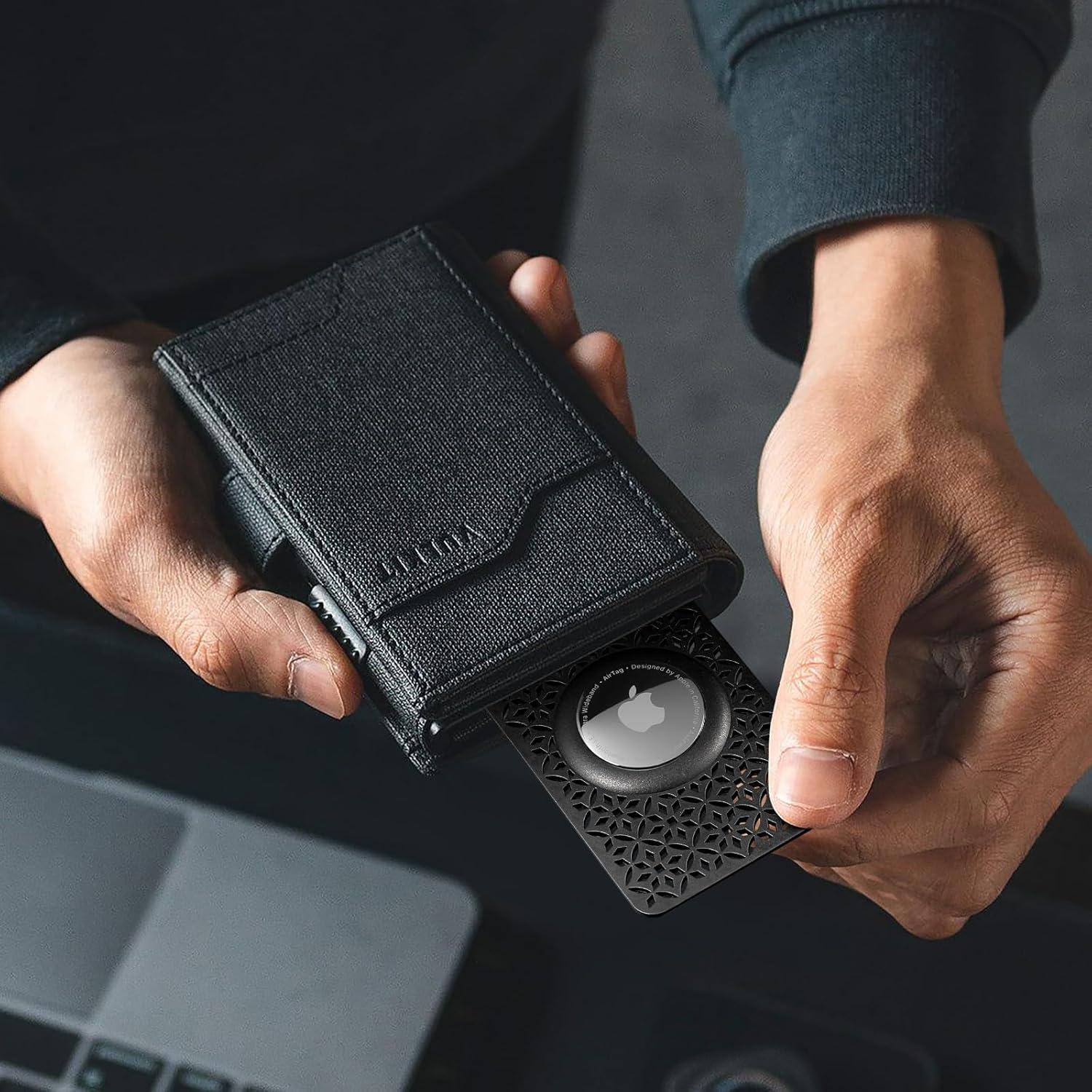 Soporte para AirTag Beydoa - Funda delgada Patrón Floral Negro